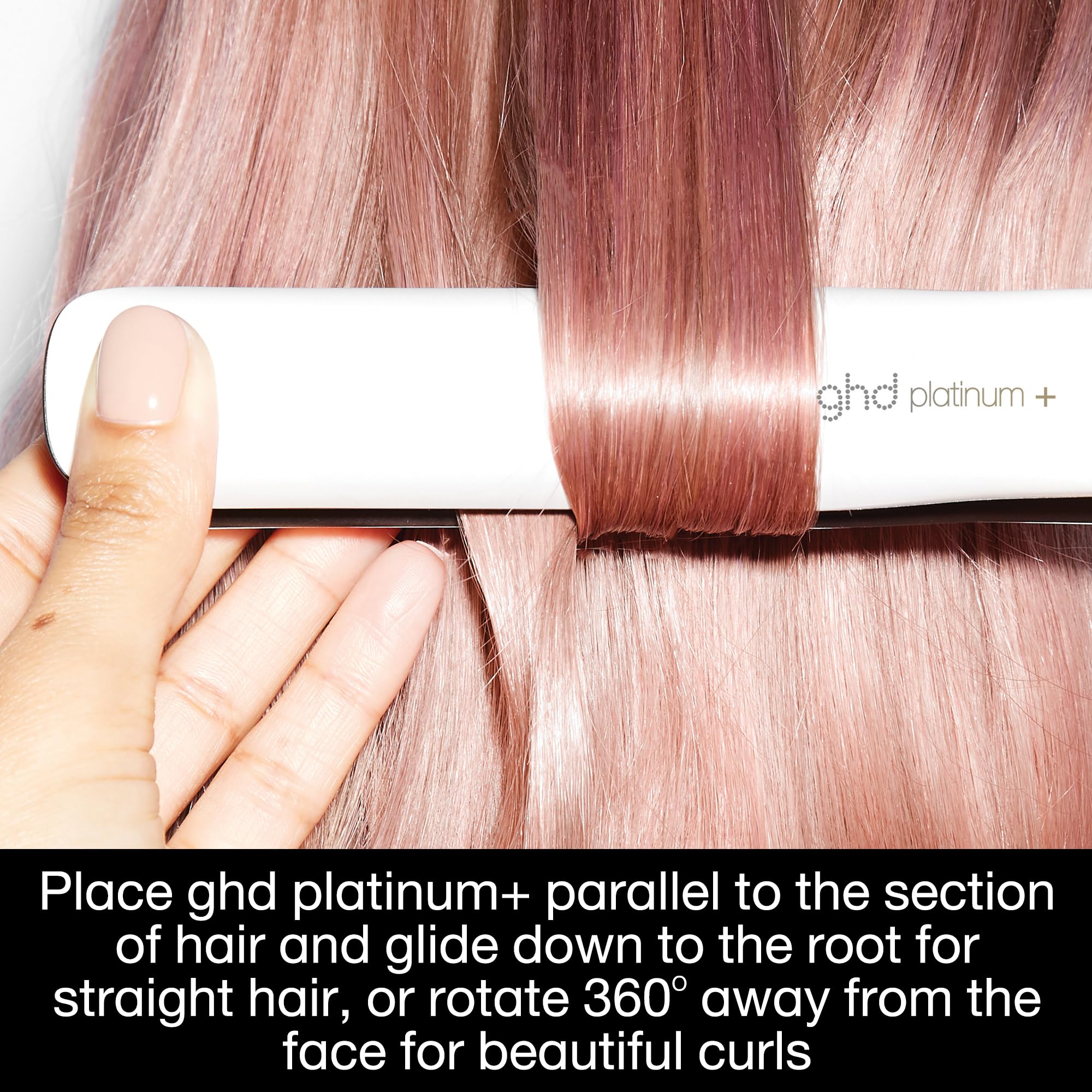 ghd Platinum+ Hair Straightener & Professional Styler in White (UK Plug) 4