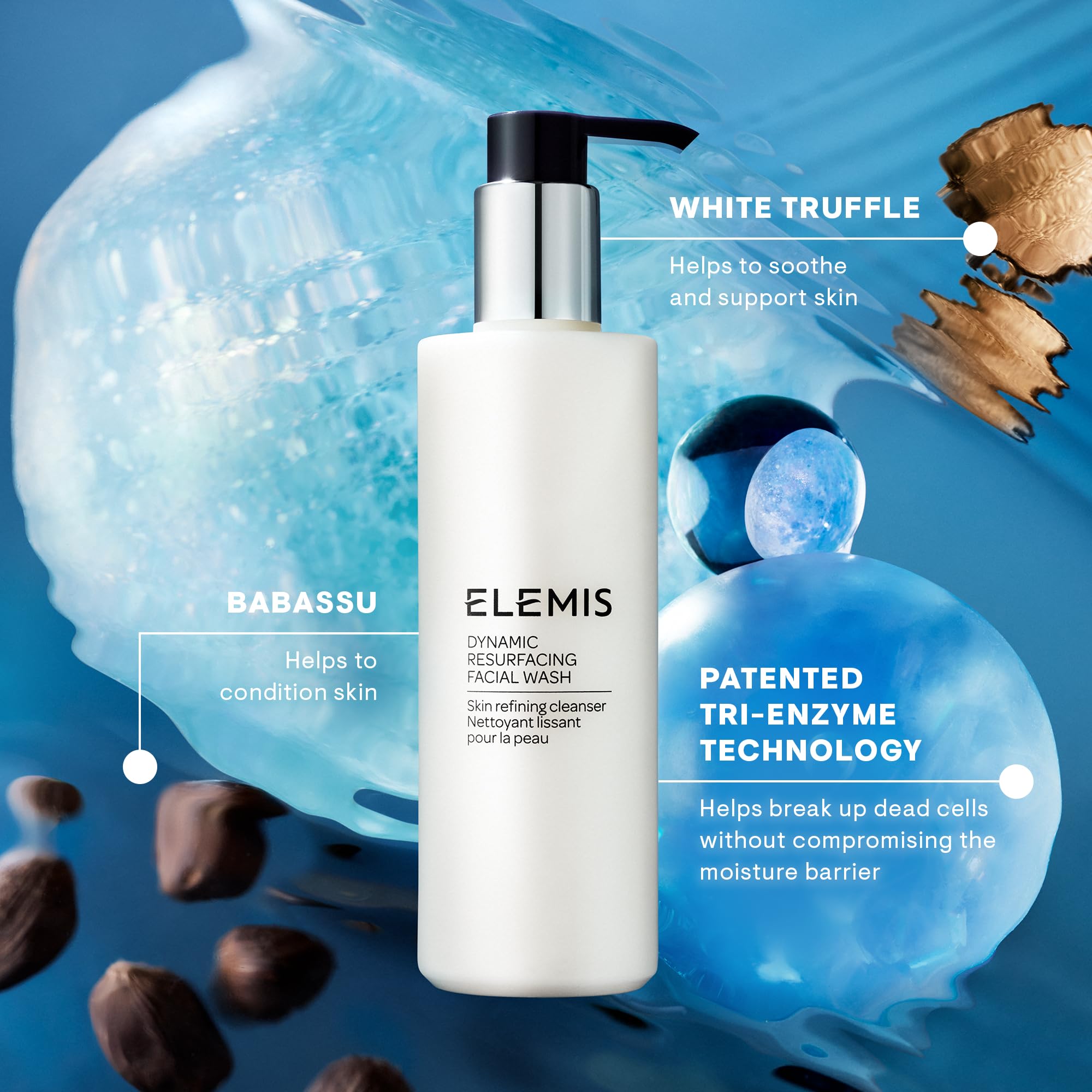 ELEMIS Dynamic Resurfacing Facial Wash 200ml - Anti-Aging Peeling-Reinigungsgel, entfernt abgestorbene Hautzellen, verbessert die Hautstruktur, sorgt für strahlend glatte Haut für alle Hauttypen 7