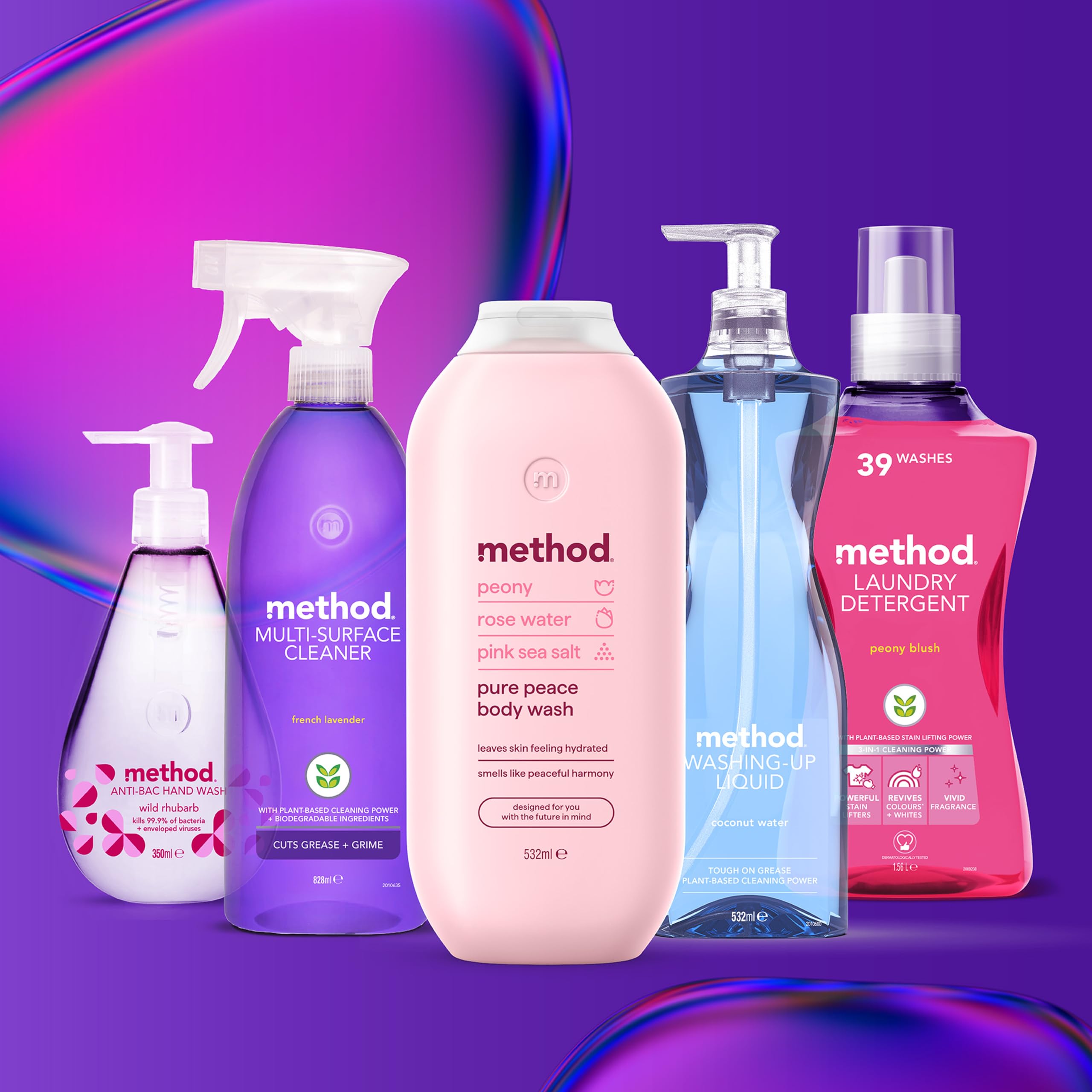 Method Body Wash, Pure Peace Shower Gel with Peony, Rose Water, and Pink Sea Salt 7
