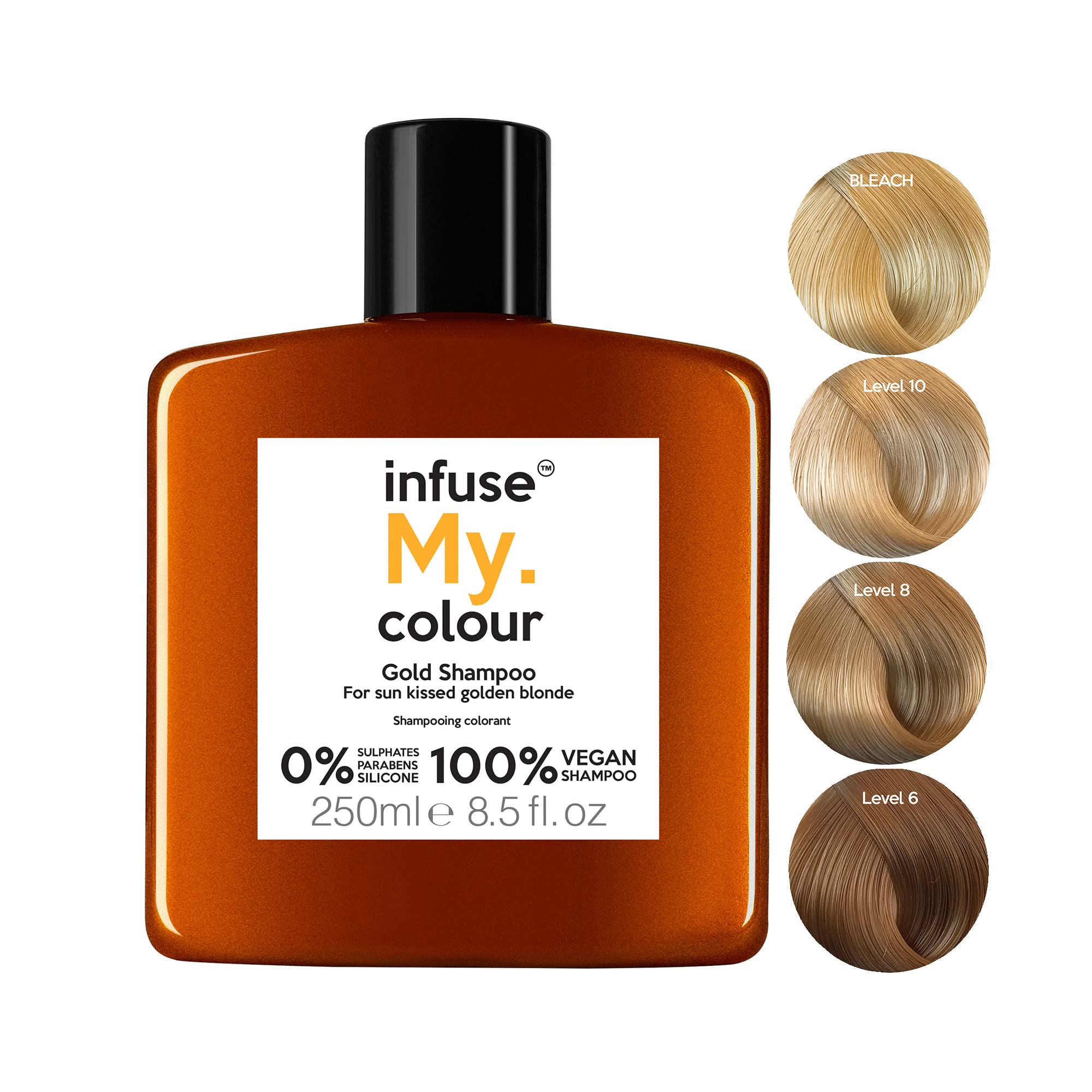 infuse My. colour Gold Shampoo 250ml for Warm Tones and Washed Out Blondes