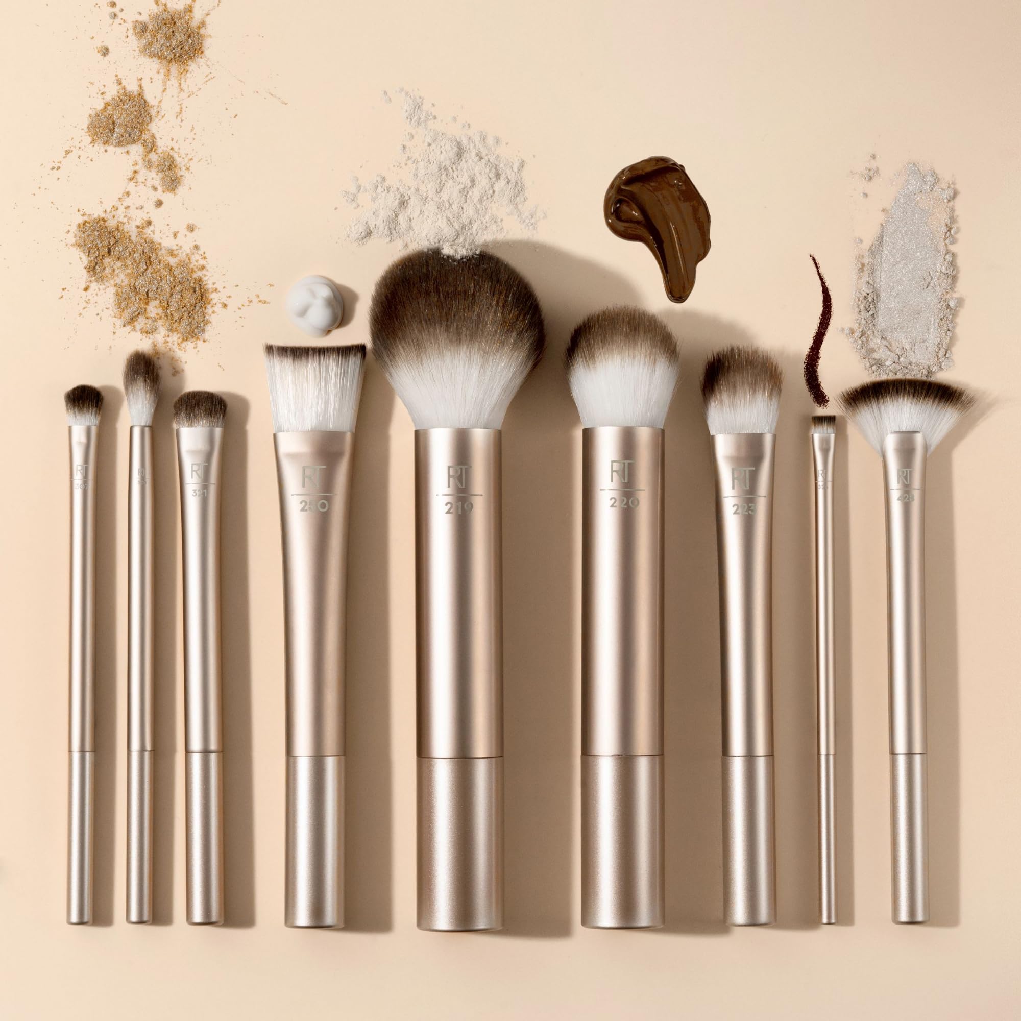 REAL TECHNIQUES Au Naturale 9-Piece Makeup Brush Kit for Foundation, Powders, and Concealer 6