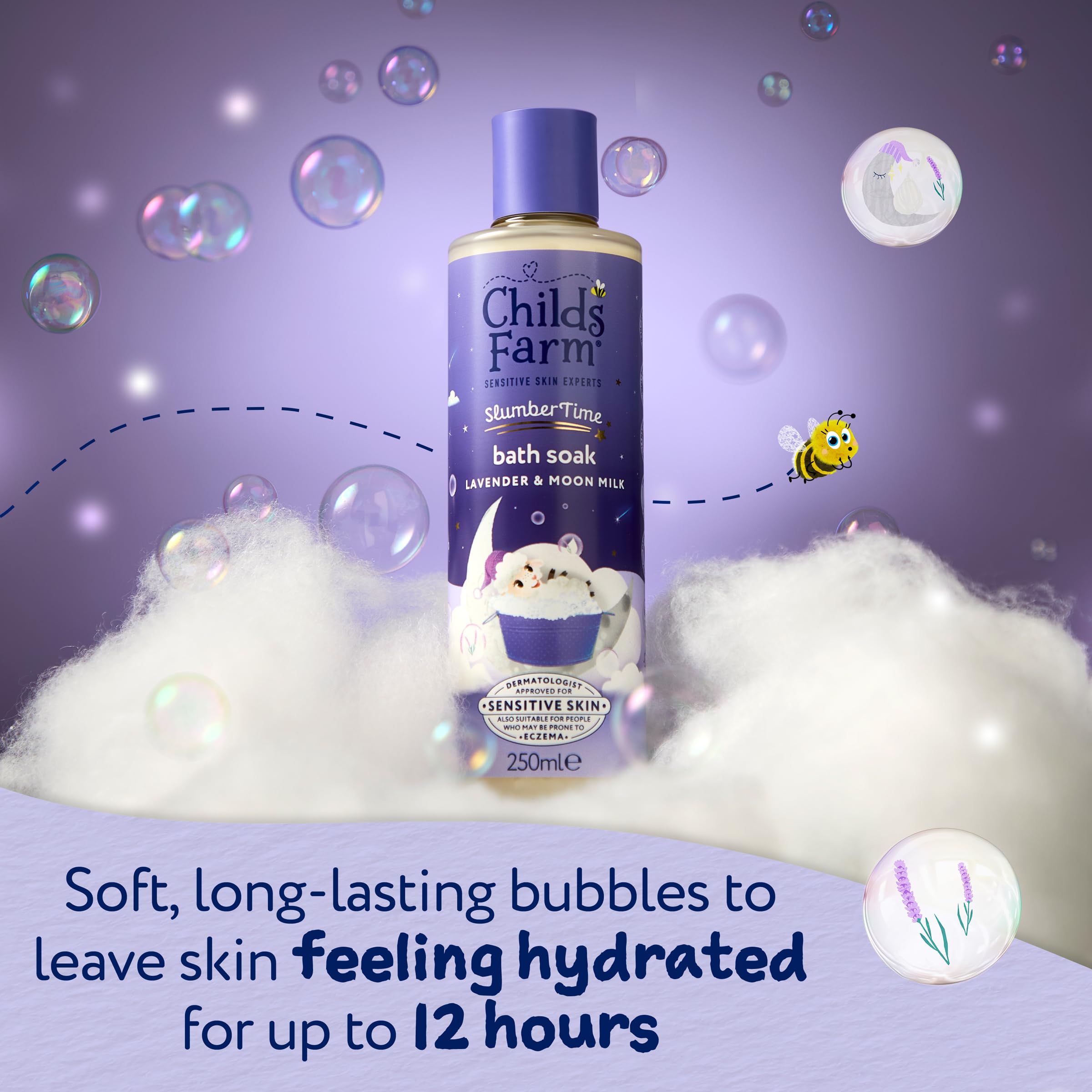 Childs Farm SlumberTime Schlafbad, beruhigender Lavendel &amp; Mondmilch | Soo 5