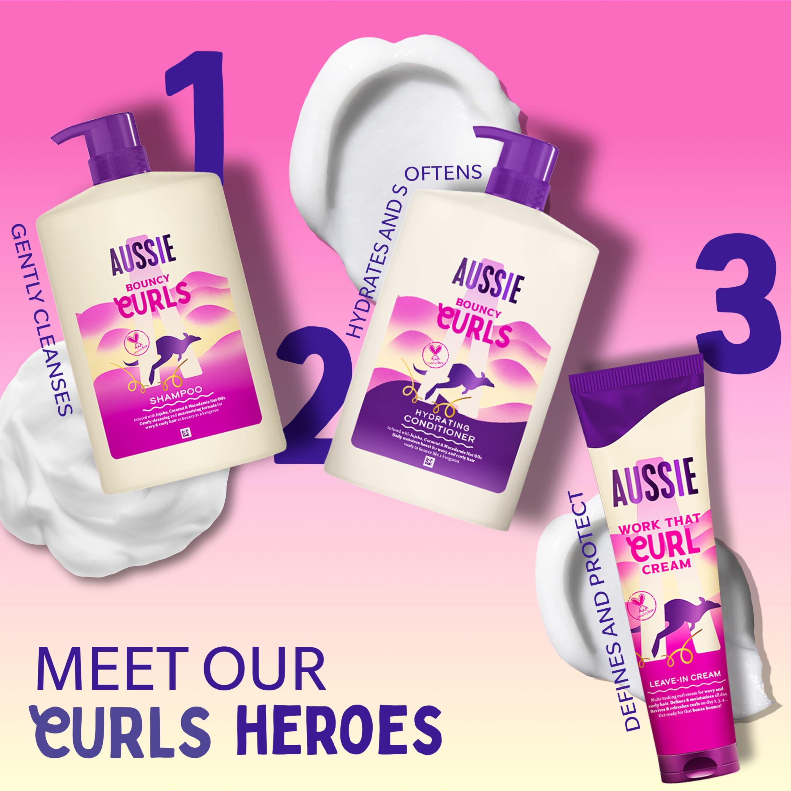 Aussie Bouncy Curls Silicone-Free Shampoo for Wavy & Curly Hair, 1L 8