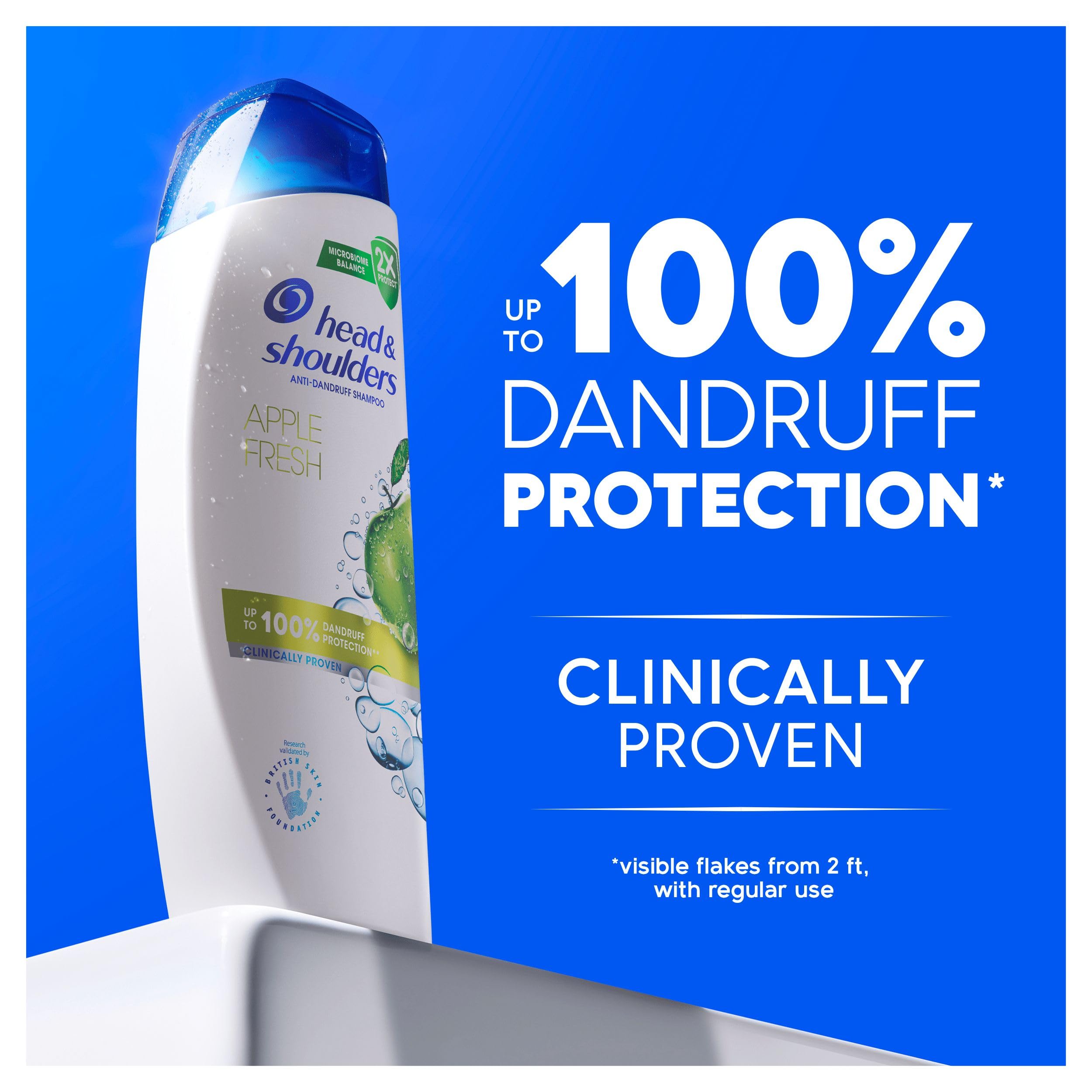 Head & Shoulders Apple Fresh Anti-Dandruff Shampoo for Daily Use, 250ml (6 Pack) 2