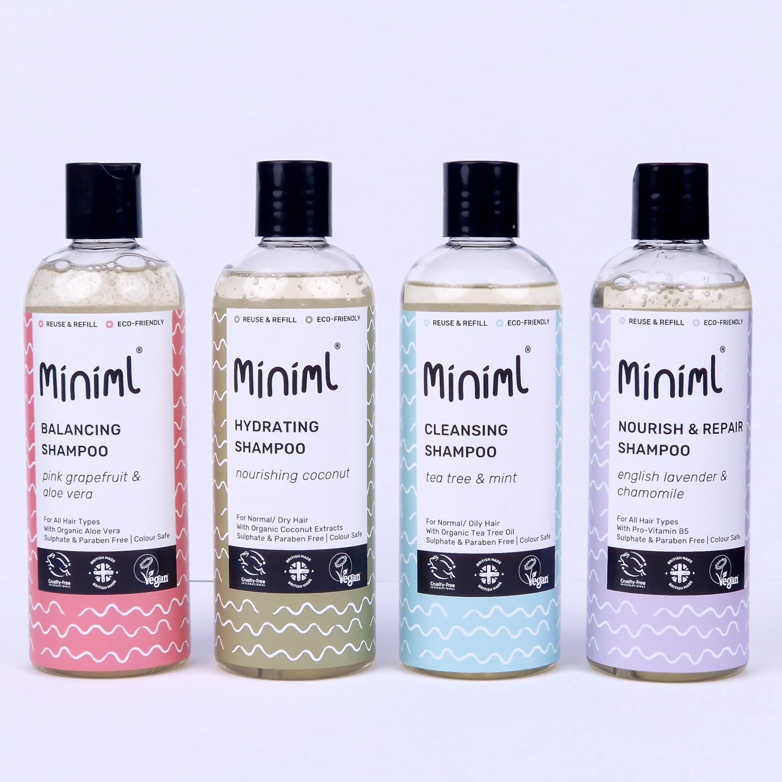 Miniml Natürliches Haarshampoo Umweltfreundlich – 500 ml Rosa Grapefruit &amp; Aloe Vera Für Männer und Frauen mit empfindlicher Kopfhaut und Haut Tierversuchsfreies veganes Shampoo – Für fettiges, lockiges, trockenes und schuppiges Haar 5