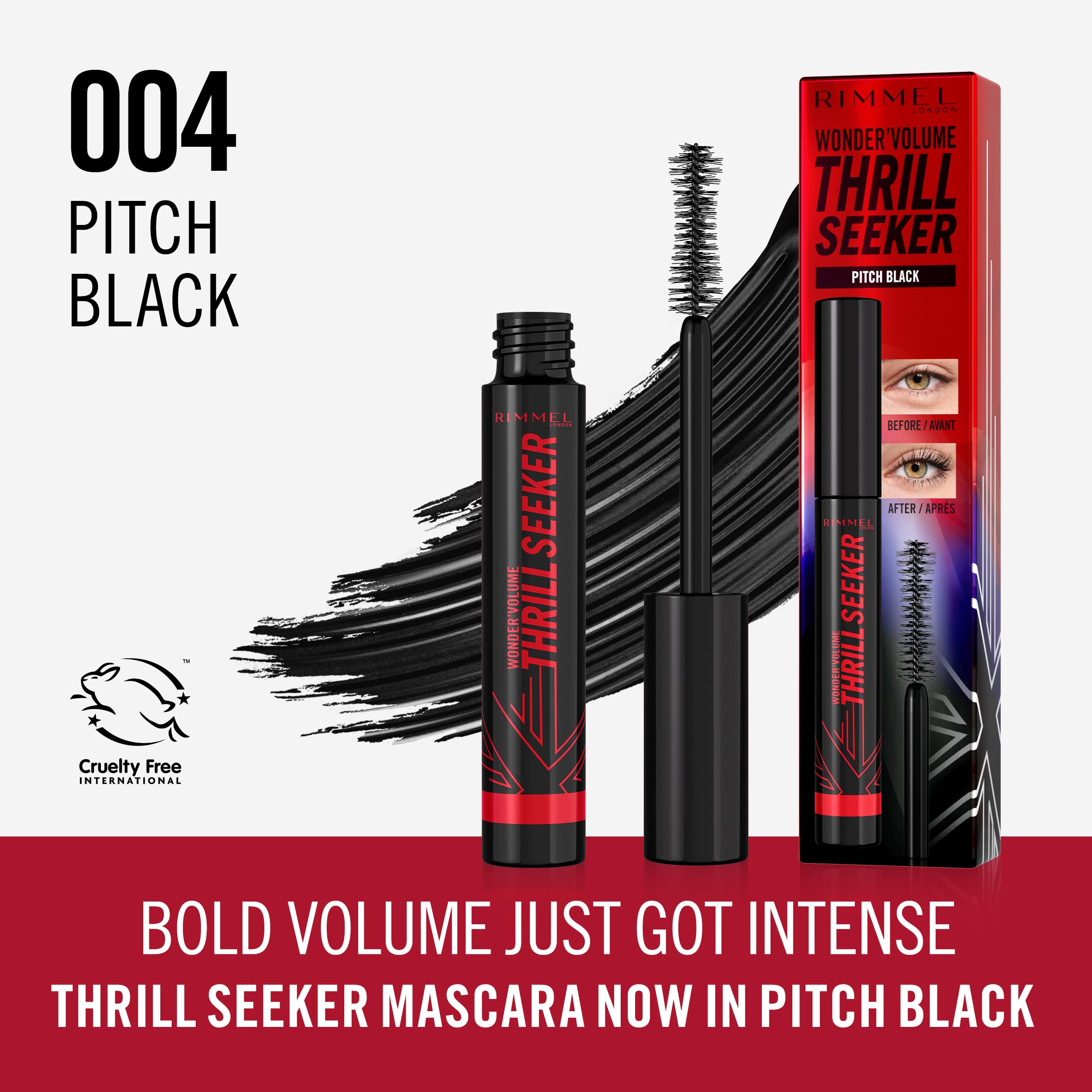 Rimmel London Thrill Seeker Mascara Pitch Black for Bold Volume
