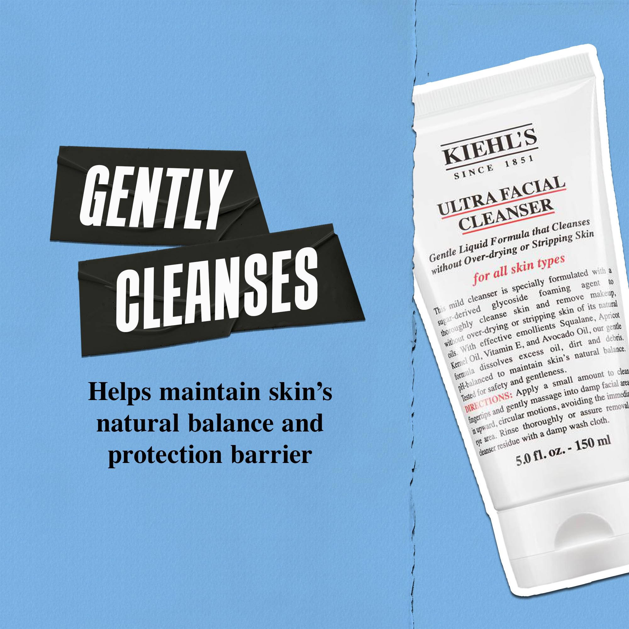 Kiehl's Ultra Gesichtsreiniger, leichter, schäumender Gesichtsreiniger, sanft reinigend 4