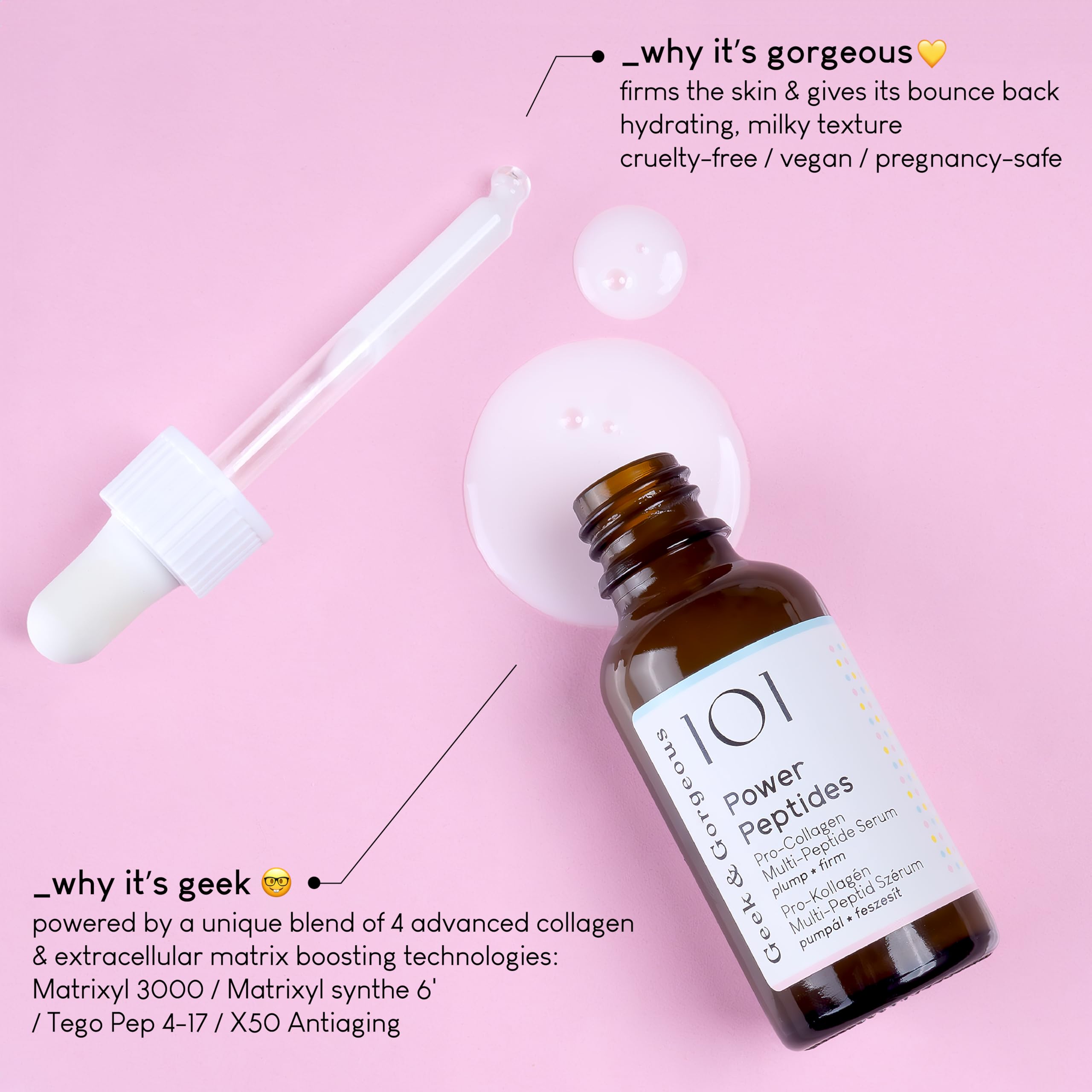 Geek &amp; Gorgeous Power Peptides Serum – Anti-Aging-Serum mit Multi-Peptiden 6