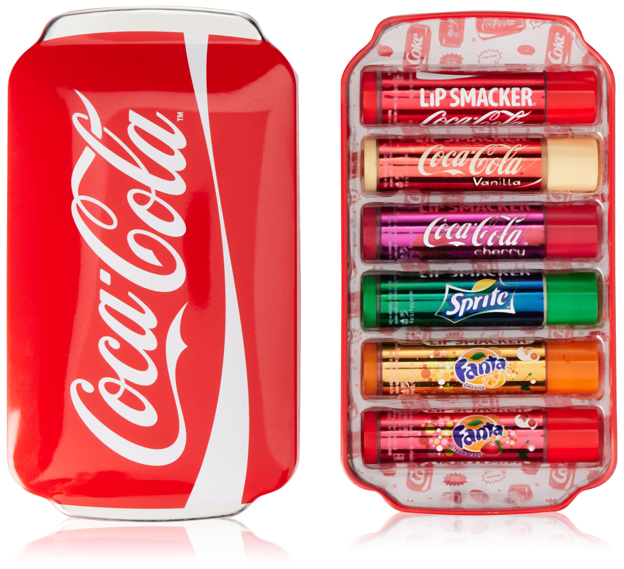 Lip Smacker Coca-Cola Collection Gift Set with 6 Flavored Lip Balms and Sleep Mask 1