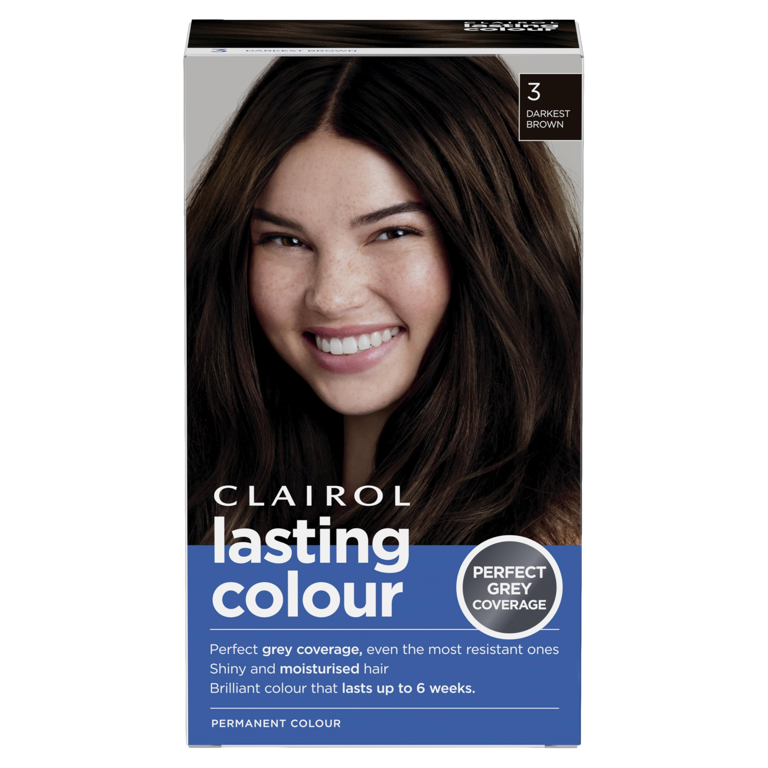 Clairol Permanente Haarfarbe | Ideale Grauabdeckung | Glänzendes und gepflegtes Haar | 3 Dunkelbraun