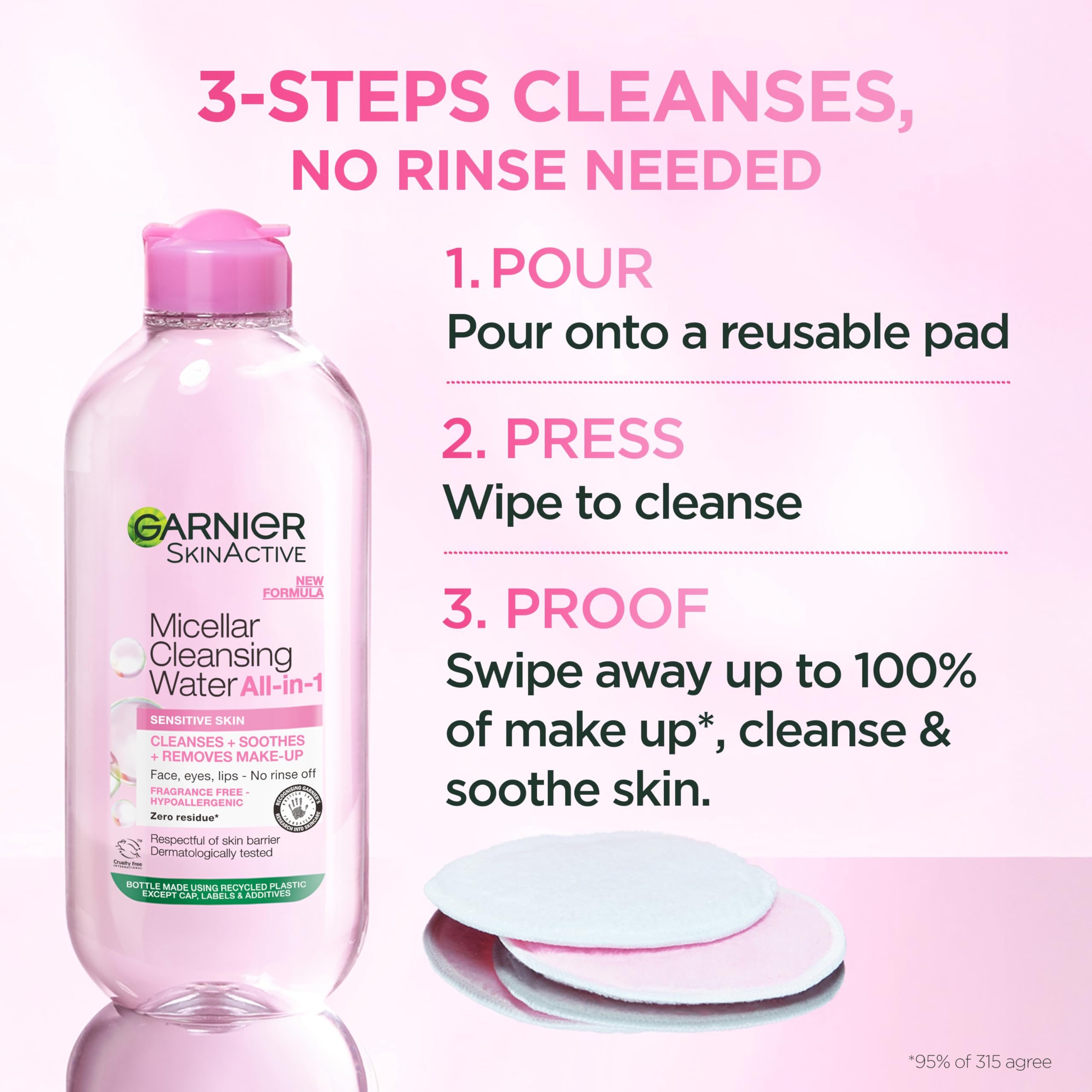 Garnier Micellar Cleansing Water For Sensitive Skin Gentle Face Cleanser & Makeup Remover 700ml 8