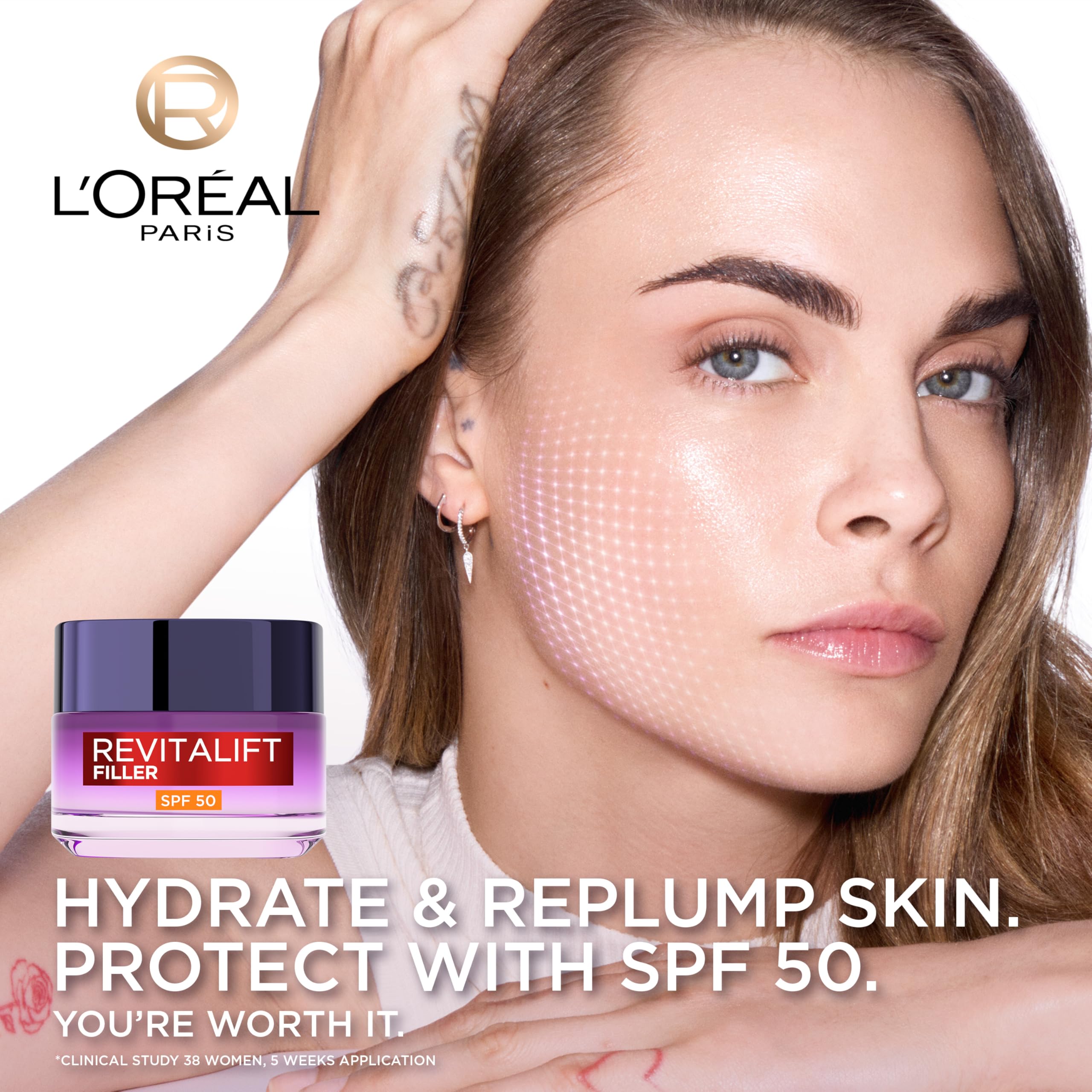 L'Oreal Paris Revitalift Filler Anti-Ageing SPF50 Day Cream with Hyaluronic Acid 50ml 3