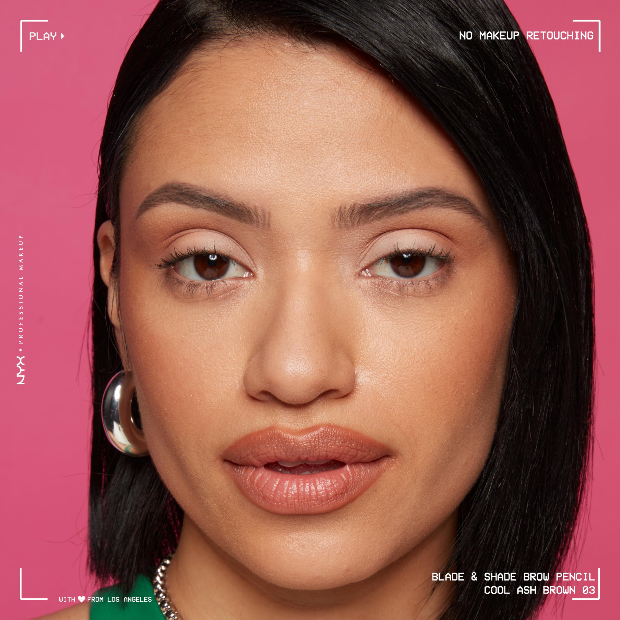 NYX Professional Makeup Blade & Shade Nano Brow Mechanical Pencil - Cool Ash Brown, 16HR Wear 4