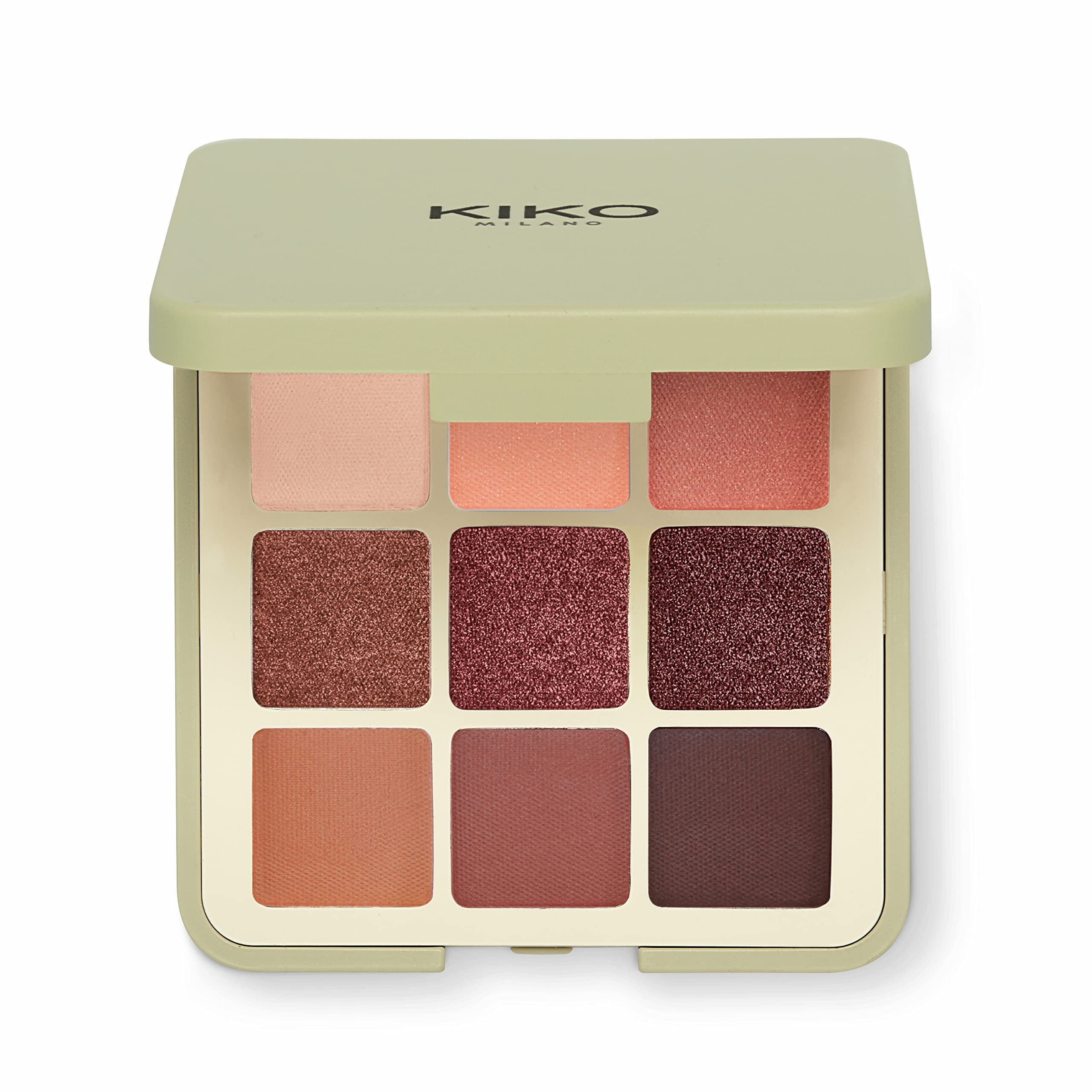 KIKO Milano Green Me Eyeshadow Palette 102 with 9 Multi-Finish Shades