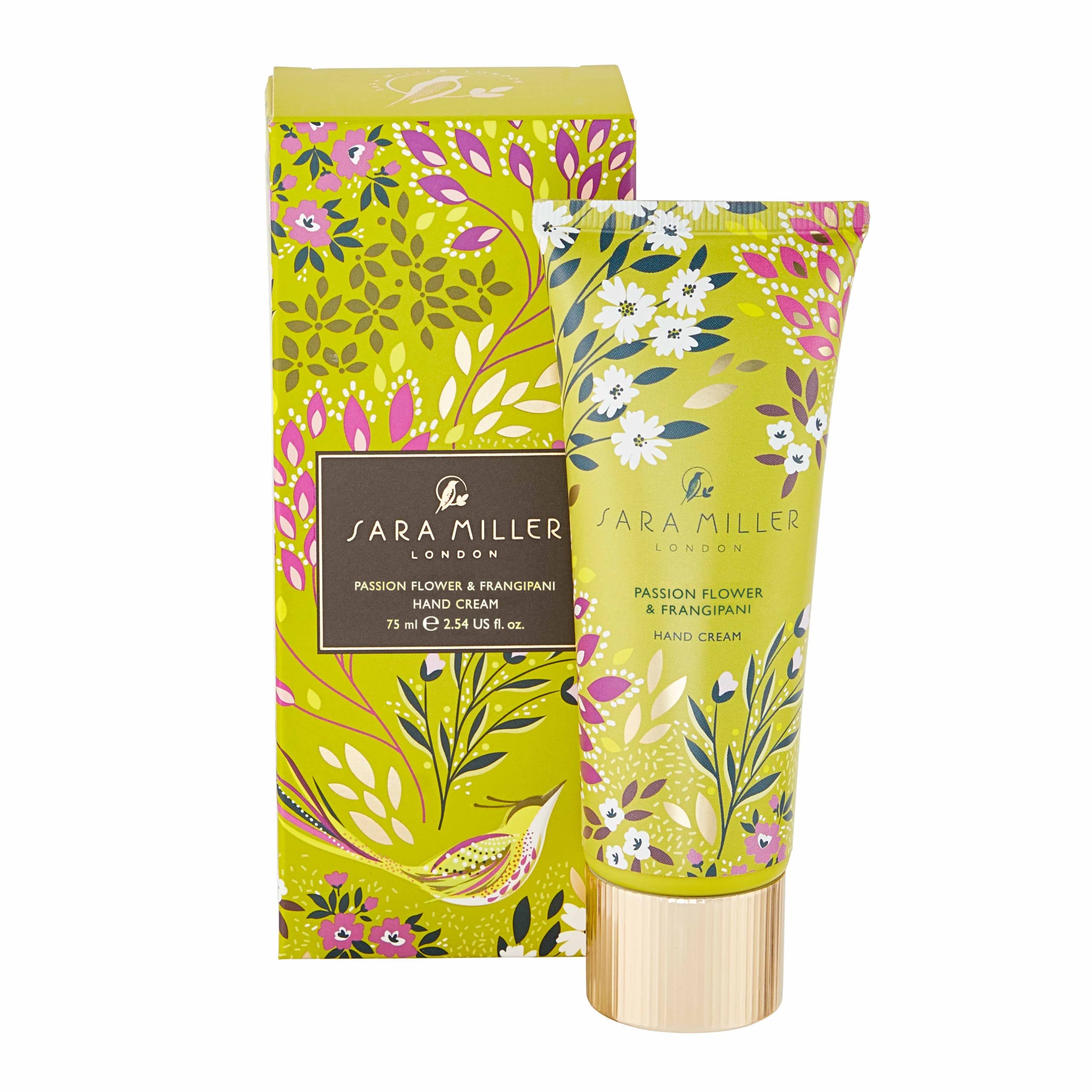 Sara Miller London Hand Cream 75ml with Passion Flower, Frangipani, and Hyaluronic Acid