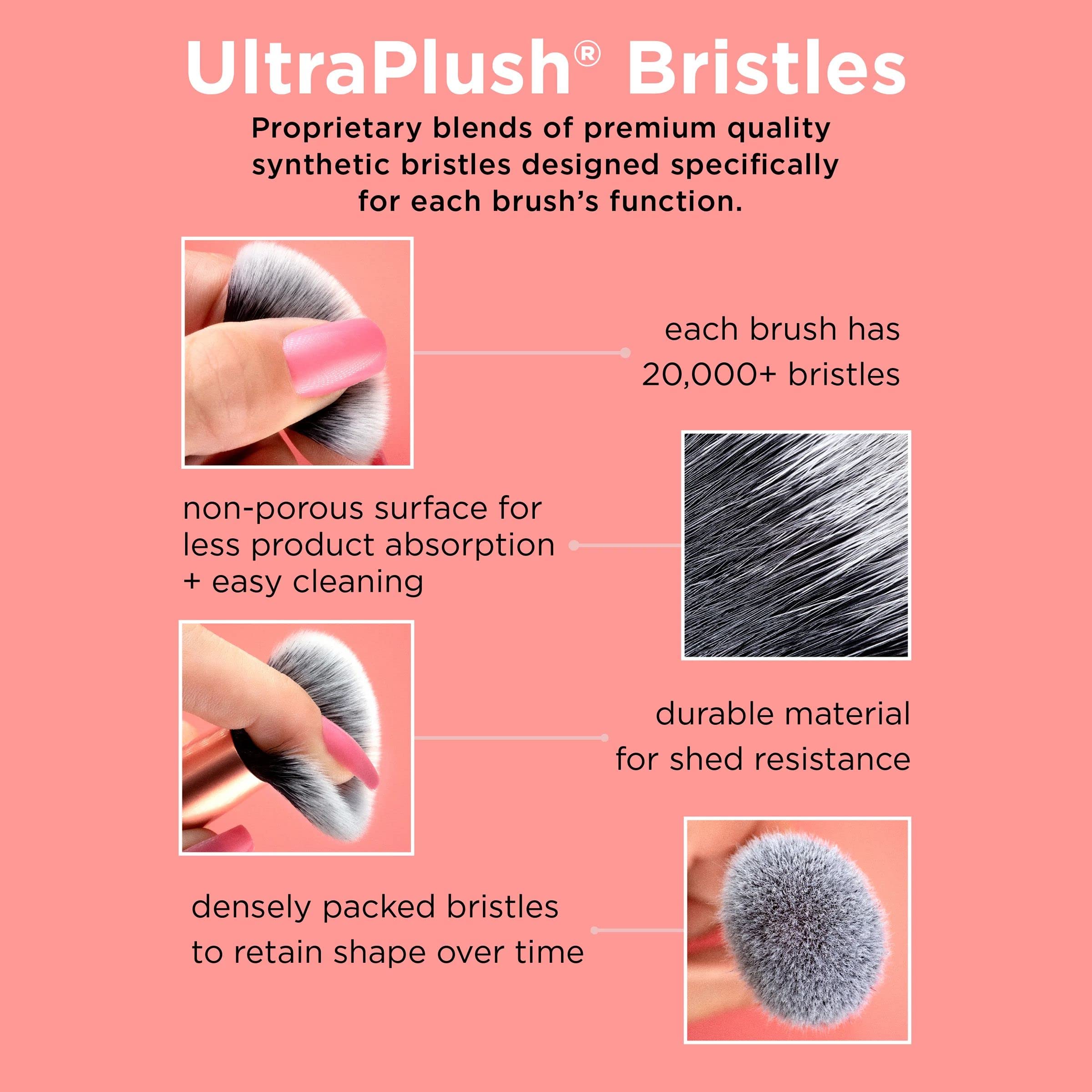Real Techniques Mini Multitask Travel Makeup Brush for Blush, Bronzer or Highlighter 8