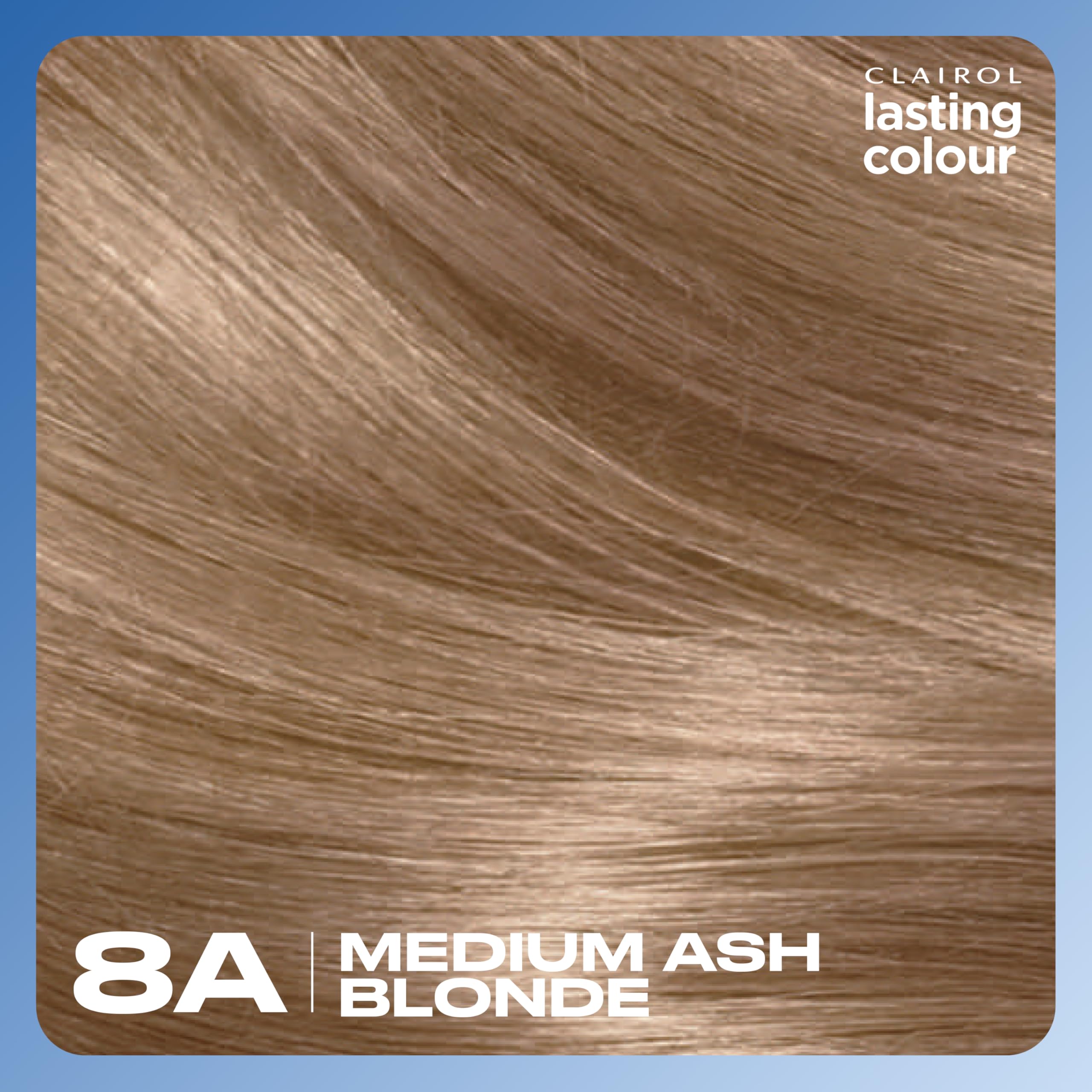Clairol Permanente Haarfarbe | Ideale Grauabdeckung | Glänzendes und gepflegtes Haar | 8A Mittelblond Asch 7