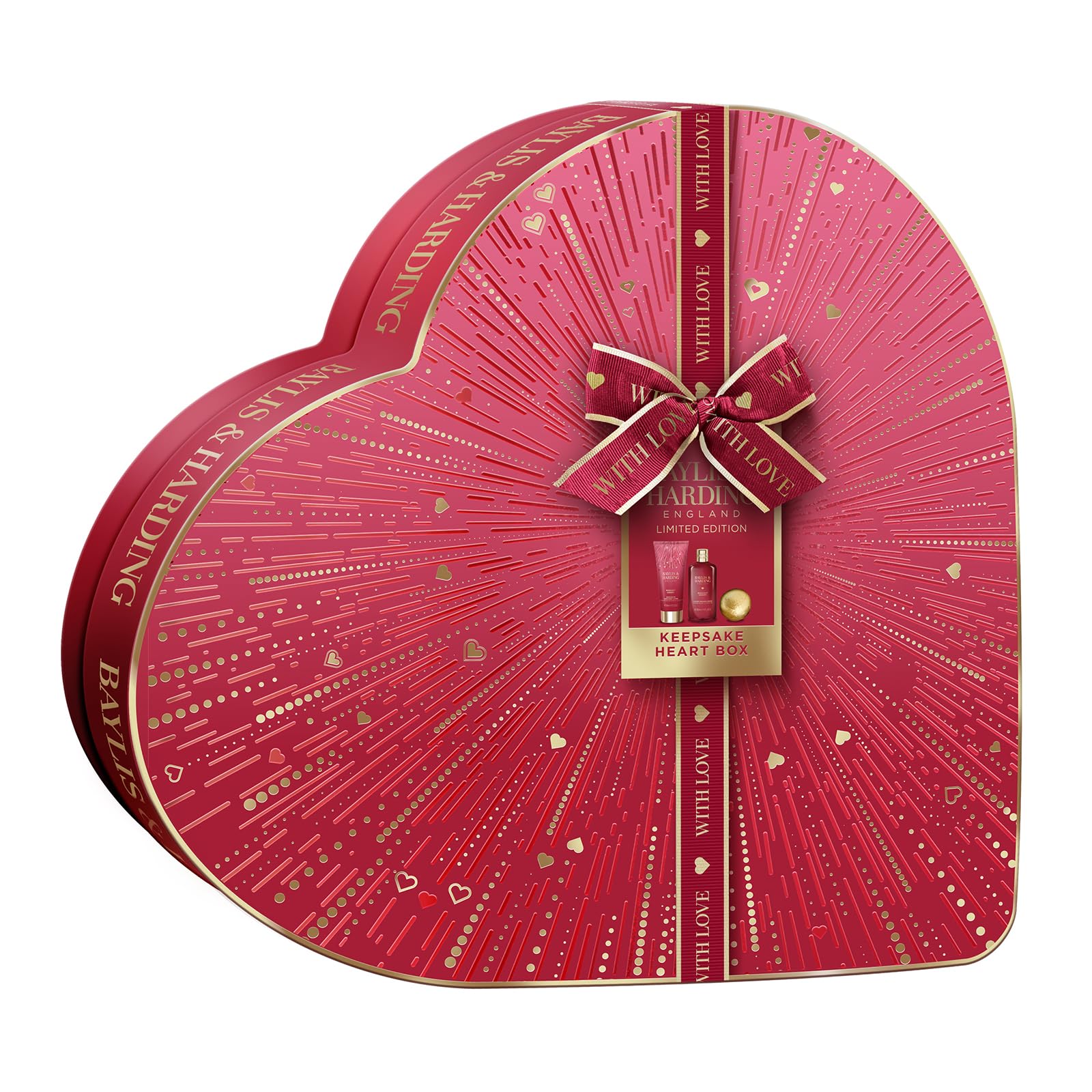 Baylis & Harding Midnight Cherry Luxury Heart Keepsake Gift Set - Vegan Friendly 8