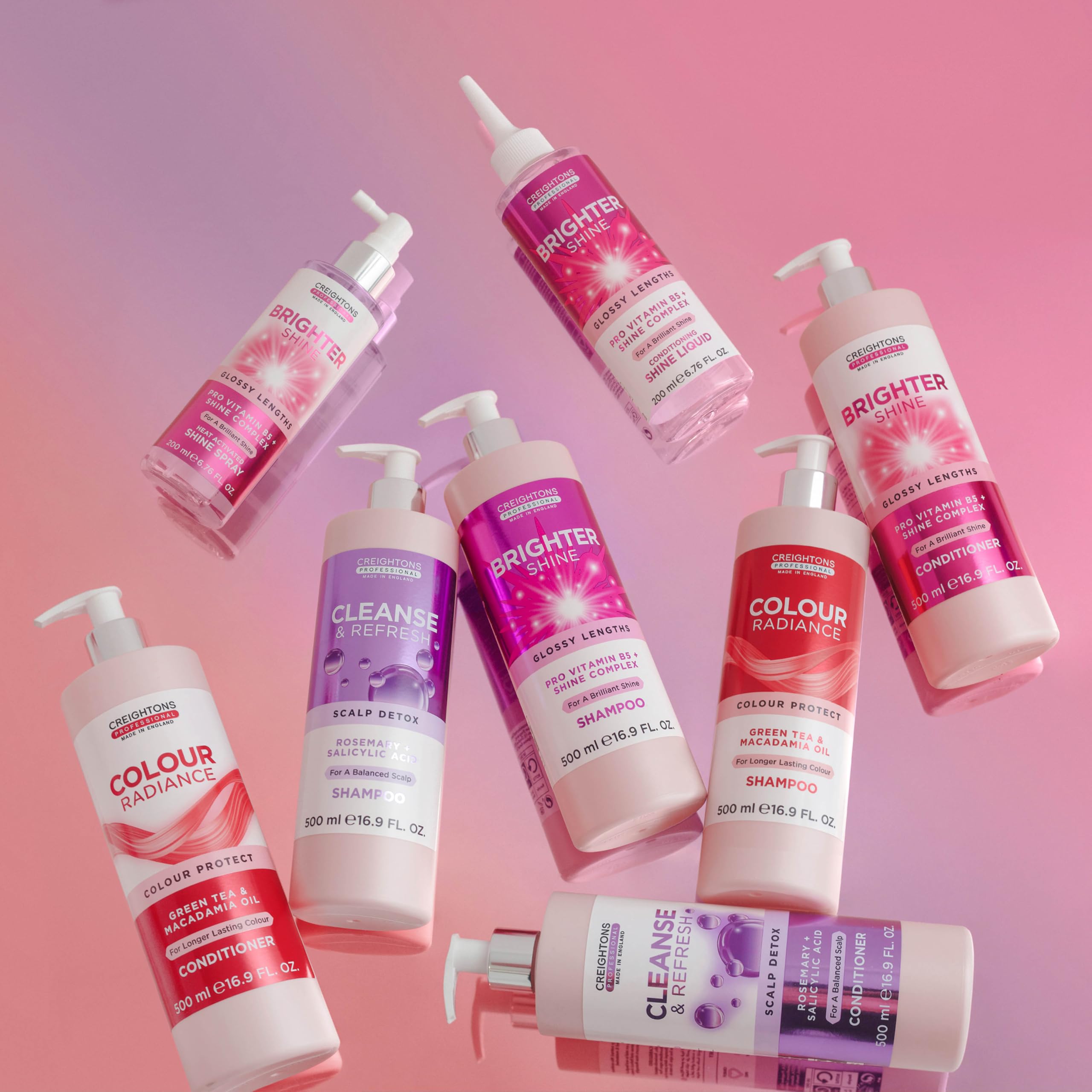 Creightons Professional Colour Radiance Shampoo 500 ml | Farbschutz und Feuchtigkeitspflege für coloriertes Haar | Grüner Tee &amp; Macadamiaöl | Langanhaltende Farbe &amp; Glanz | Haarpflege 6