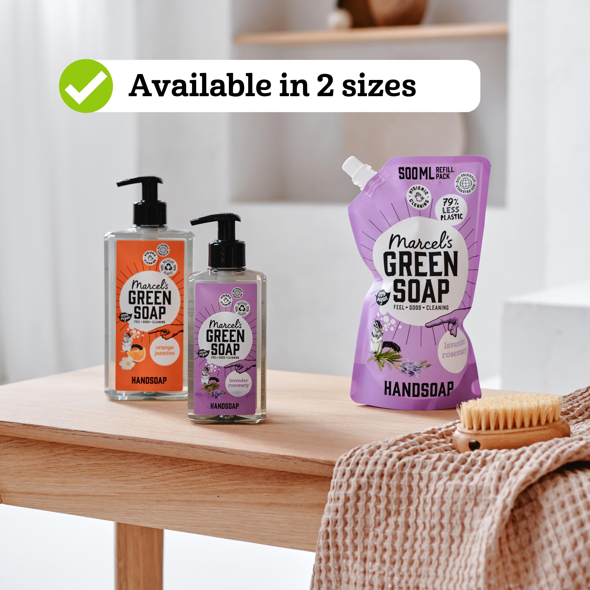 Marcel's Green Soap Hand Soap Dispenser, Orange & Jasmine, Plant-Based 7