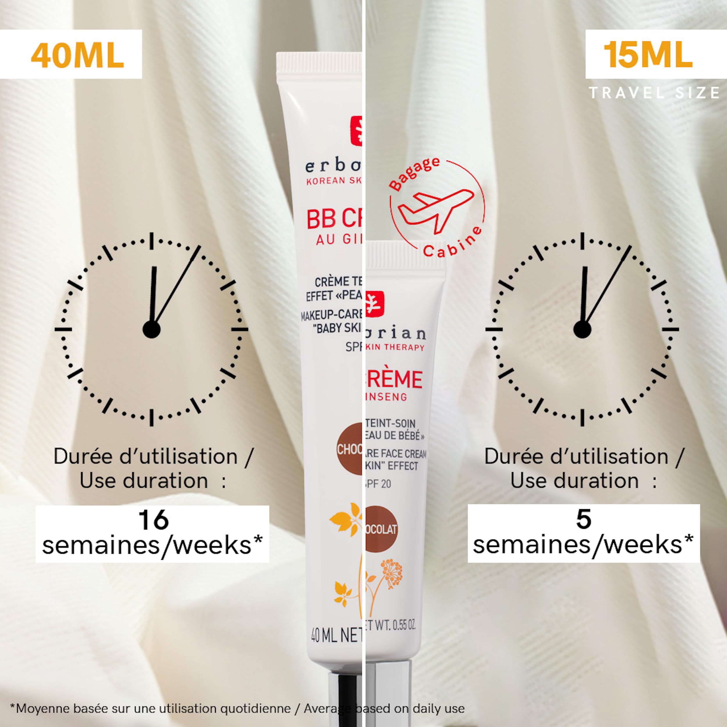 Erborian – BB Cream mit Ginseng – Teintcreme – „Babyhaut“-Effekt – Koreanische 5-in-1-Kosmetikpflege mit LSF 20 – Gold 15 ml 7