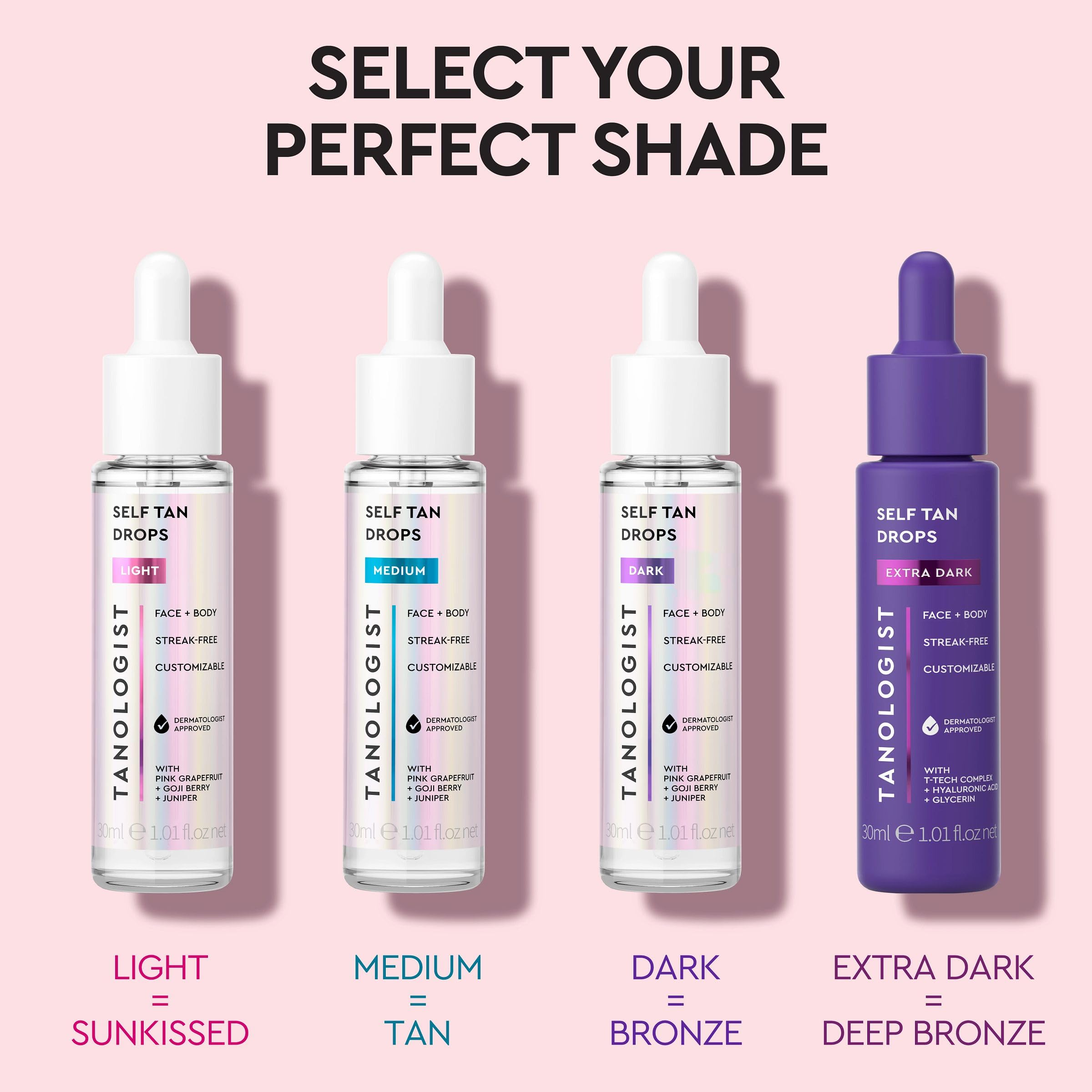 Tanologist Selbstbräunungstropfen Medium (30 ml) – Selbstbräunungstropfen zur Hautpflege hinzufügen. Für empfindliche Haut. Dermatologisch getestet. Reine Inhaltsstoffe &amp; vegan. 6