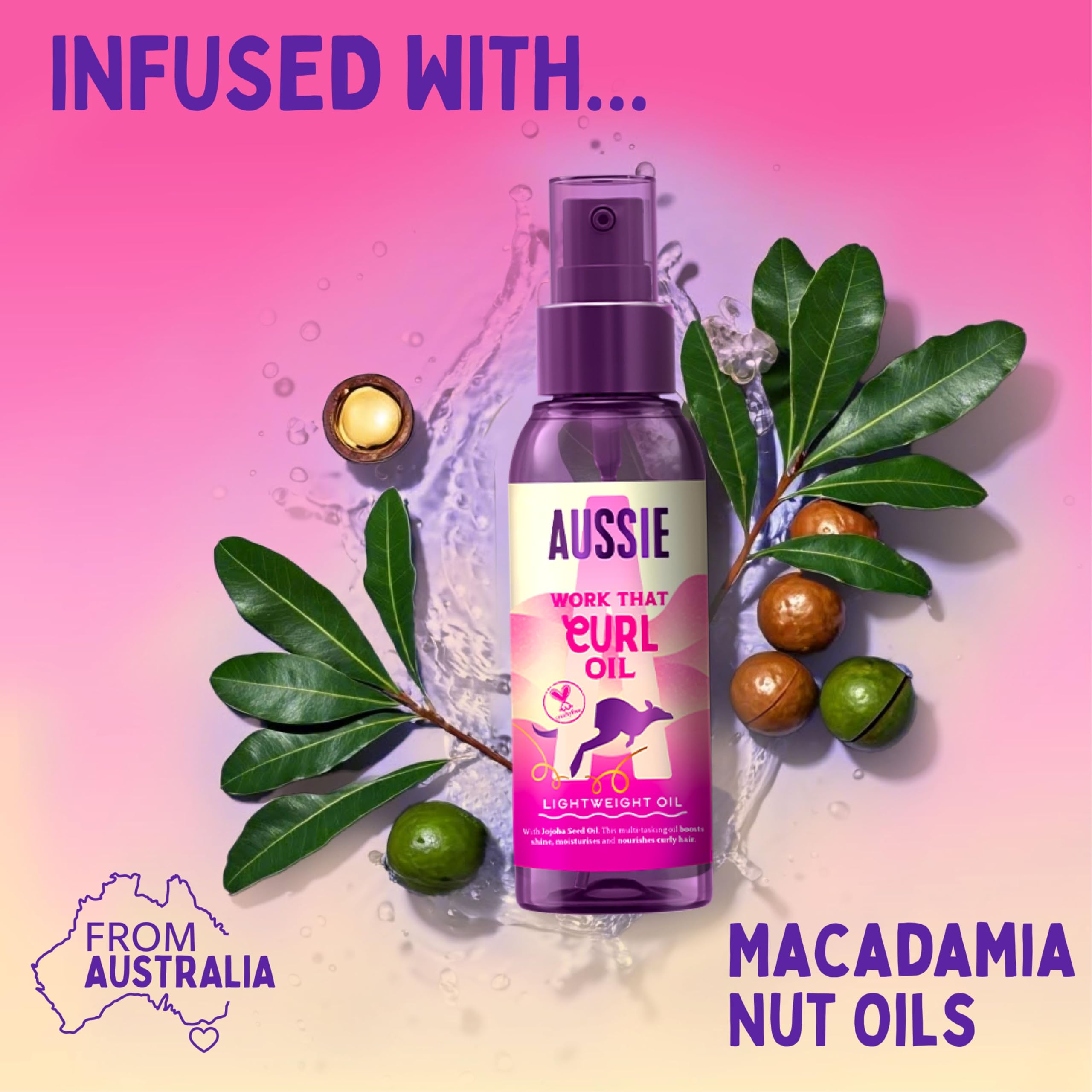 Aussie Work That Curl Lightweight Multi-Tasking Hair Serum Oil 100ml for Bouncy Curls 4