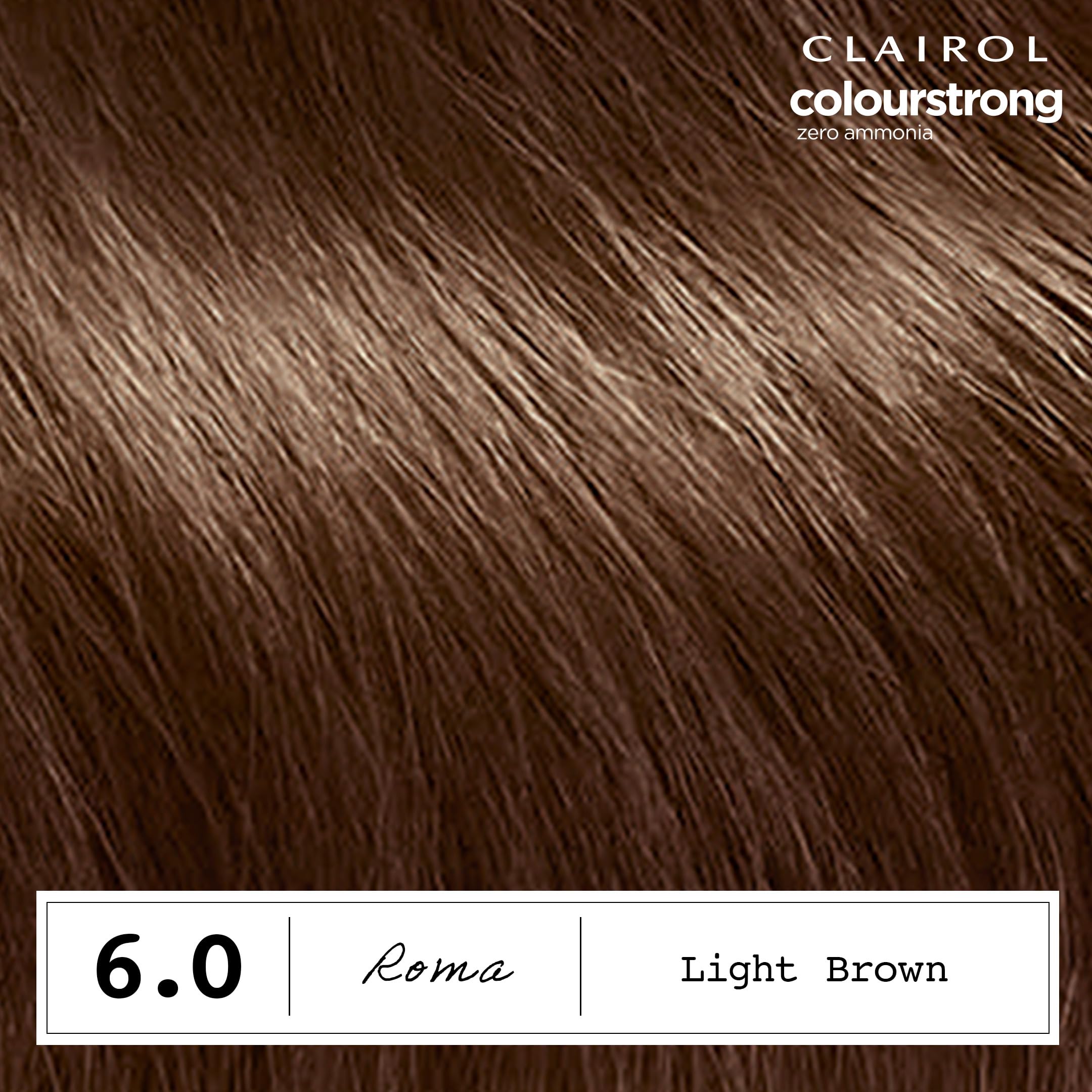 Clairol Colour Strong Permanent Hair Dye - 6.0 Light Brown with Zero Ammonia 4