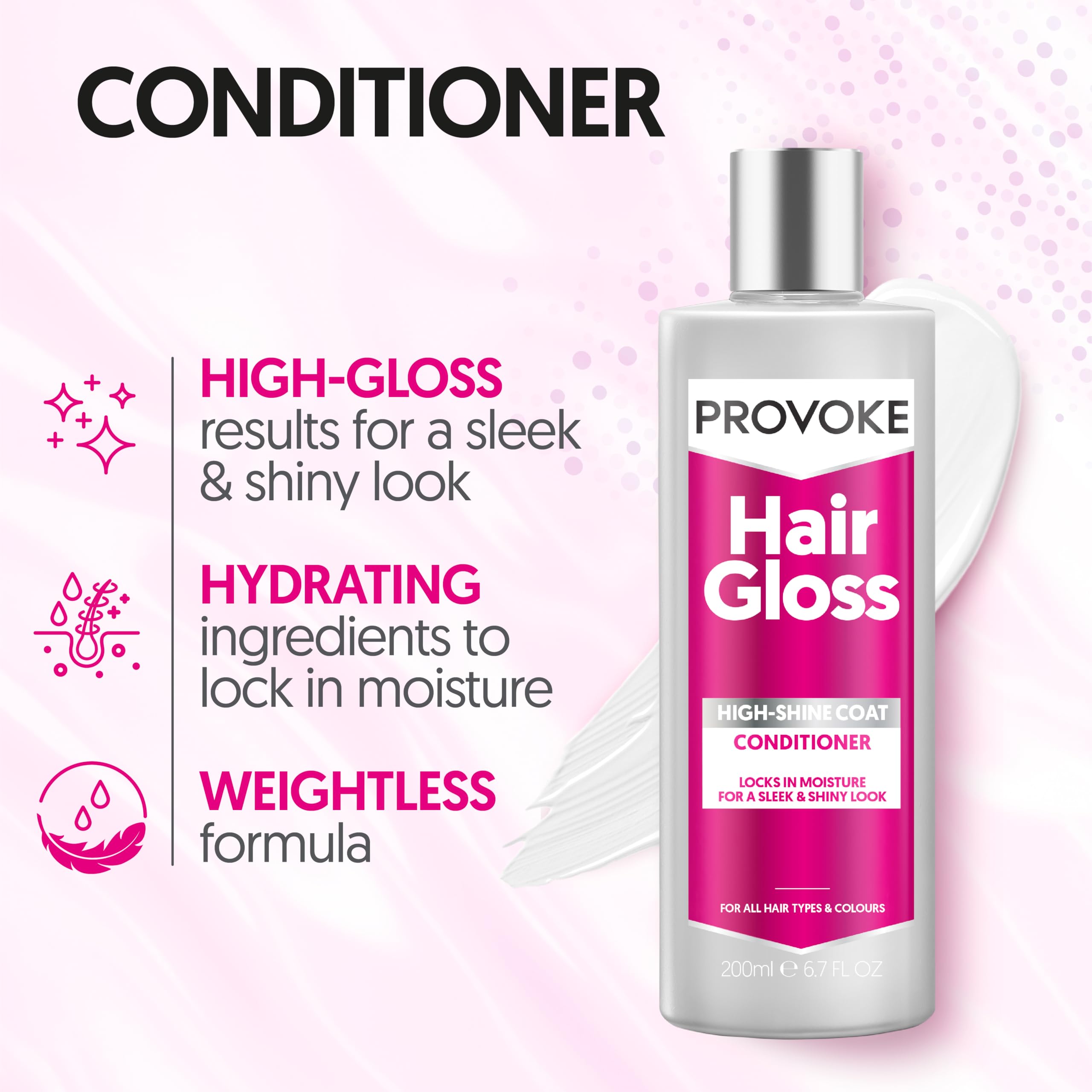 PROVOKE Hair Gloss High-Shine Coat Conditioner for Mirror Shine 200ml
