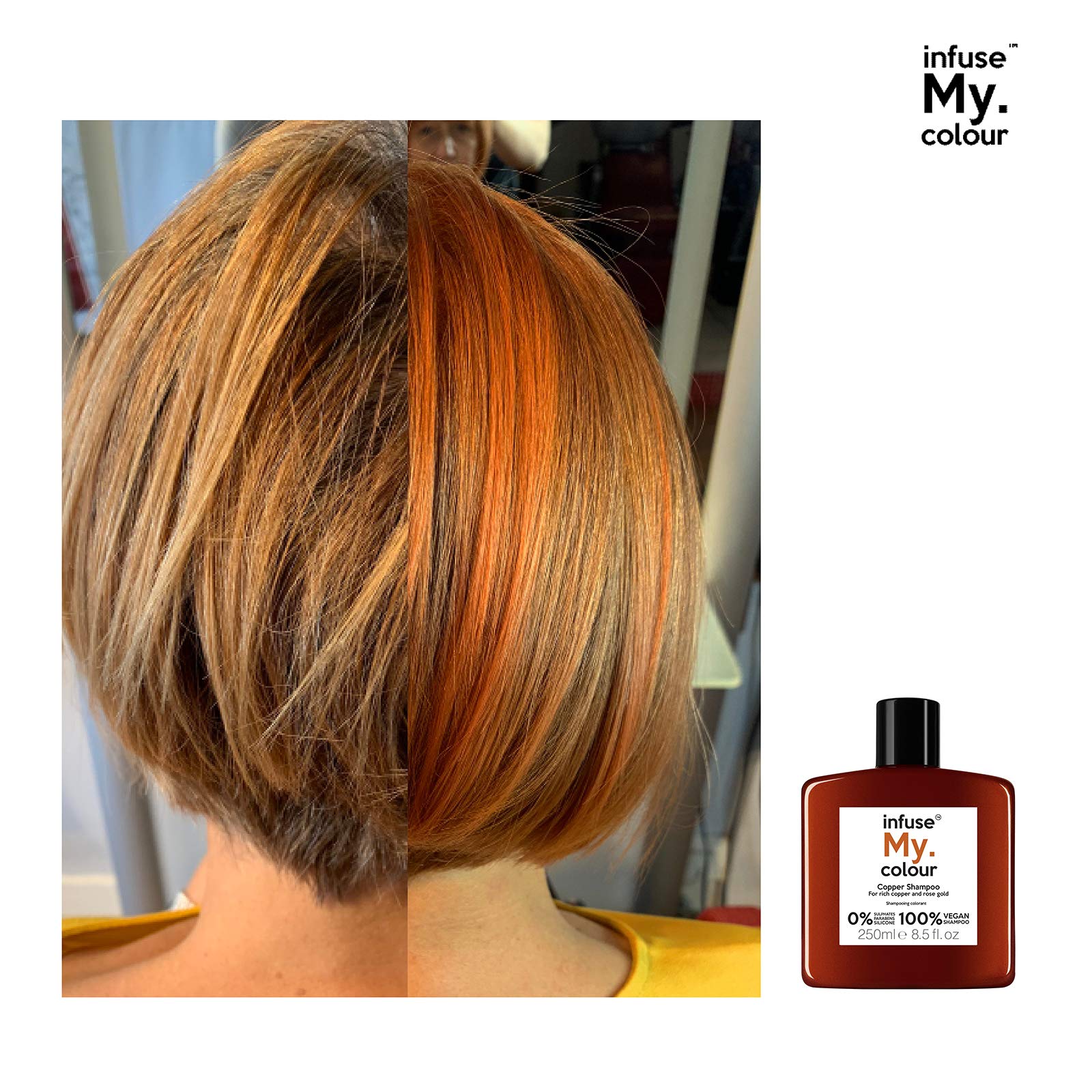 Infuse My. Colour Copper Shampoo for Vibrant Copper, Rose Gold & Auburn Tones, 250 ml 6