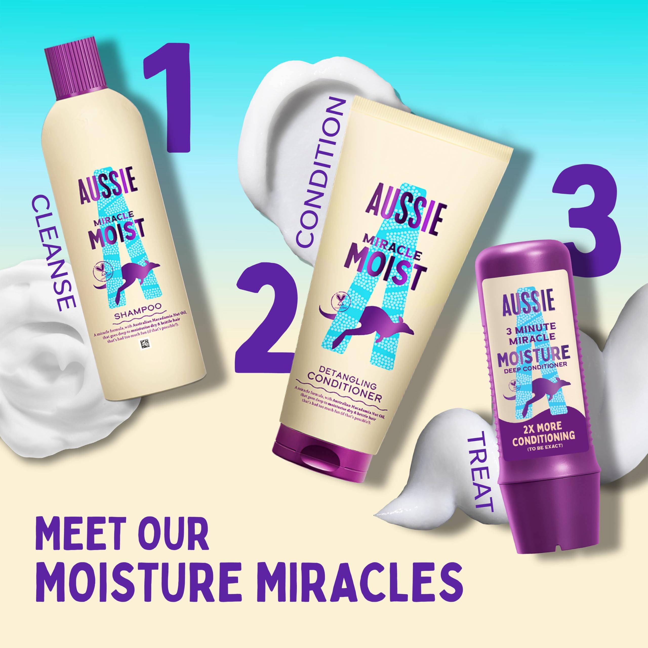 Aussie Miracle Moist Shampoo 1L XXL Value Pack Moisturizing Formula 8