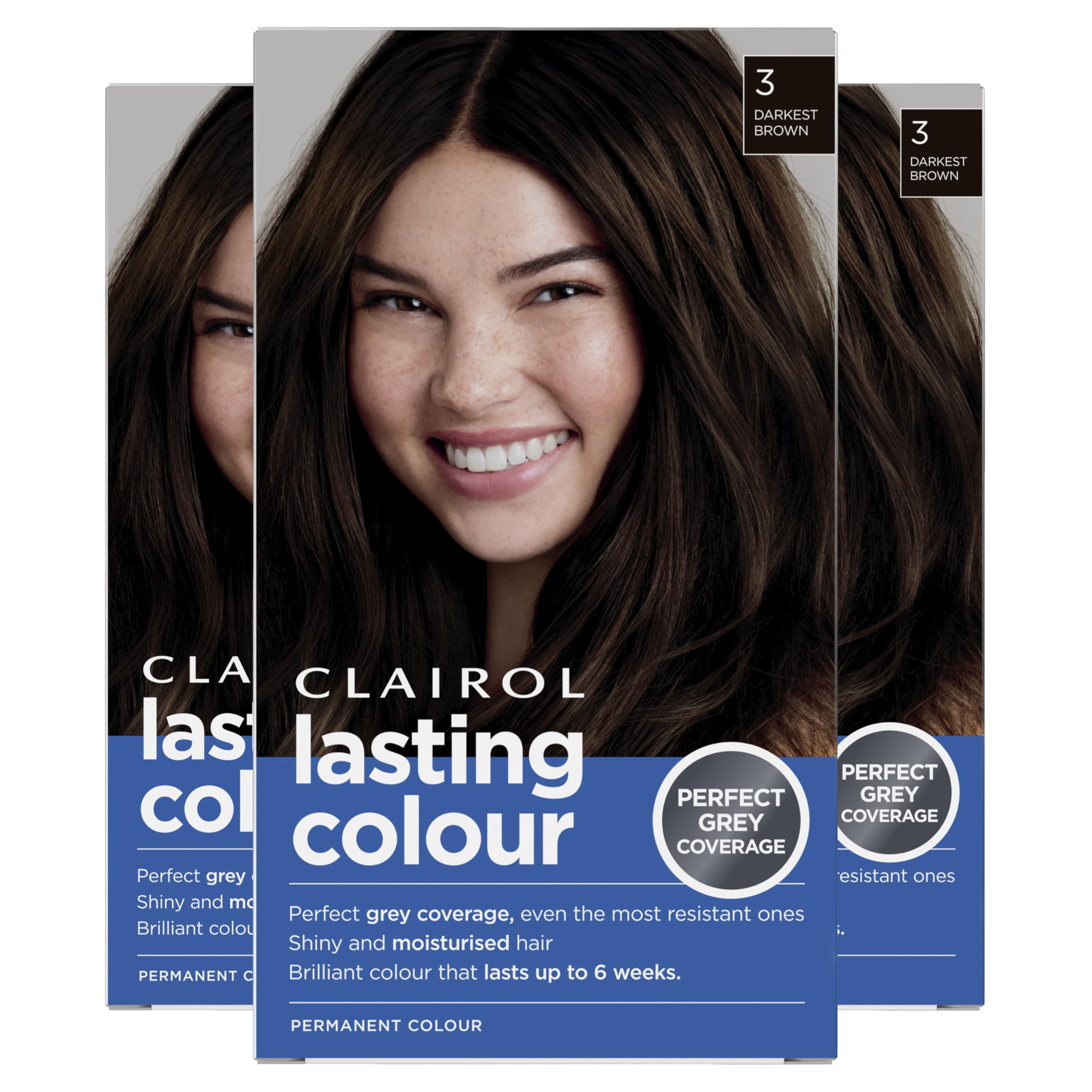 Clairol Permanente Haarfarbe | Ideale Grauabdeckung | Glänzendes und gepflegtes Haar | 3 Dunkelbraun