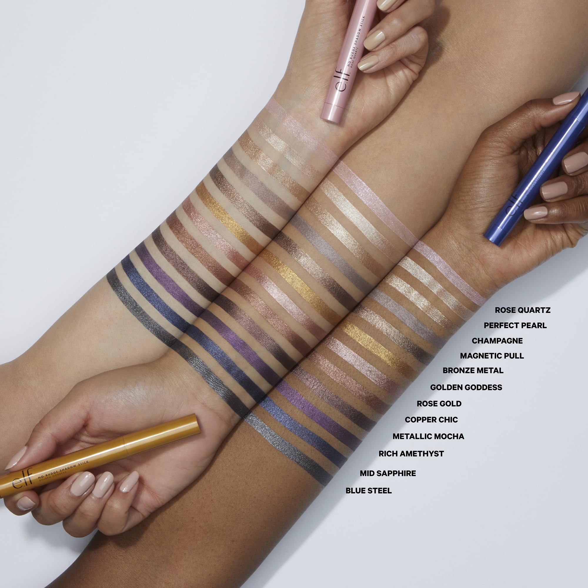 e.l.f. No Budge Shadow Stick in Magnetic Pull - Smudge-Proof Metallic Cream Eyeshadow