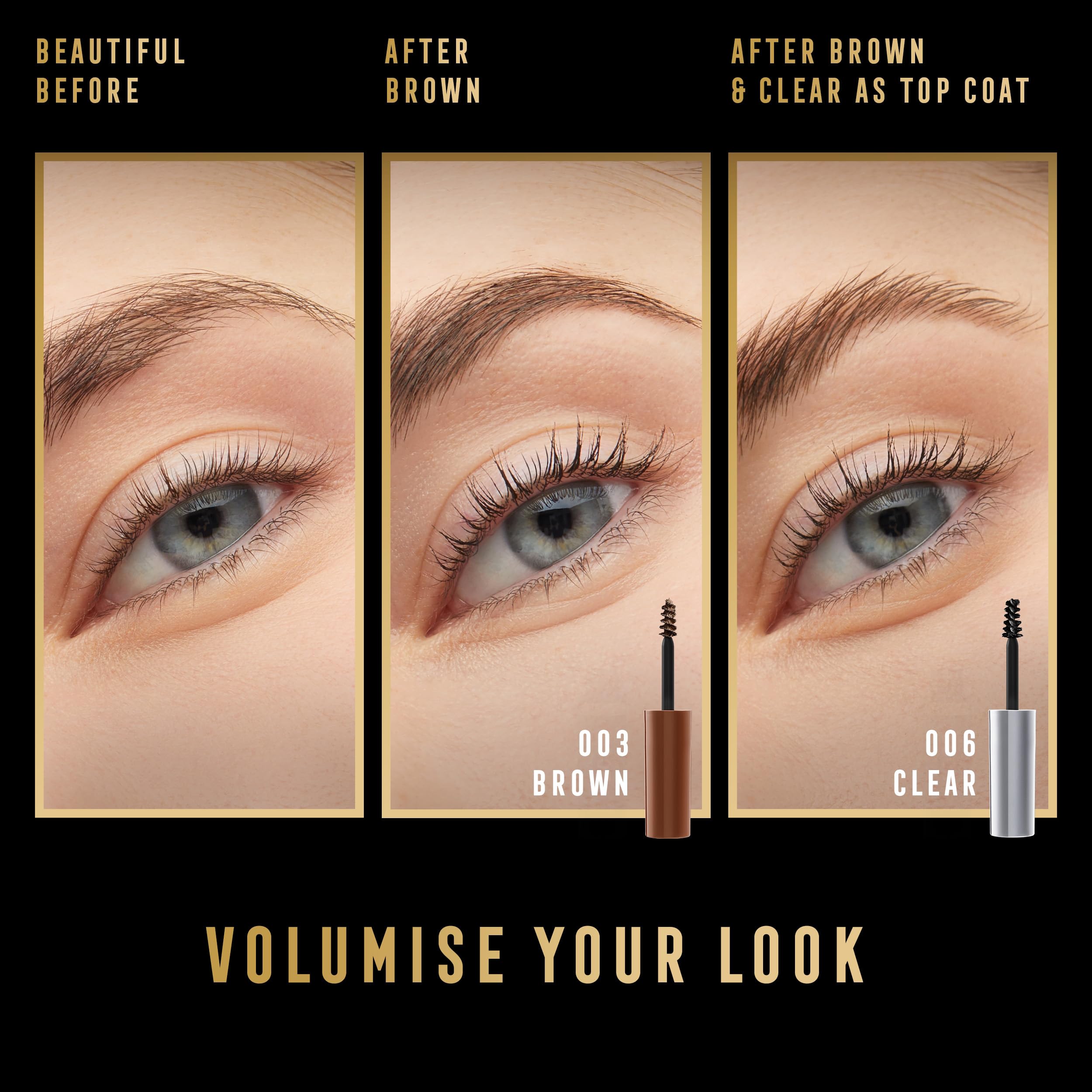 Max Factor 2000 Kalorien Volumising Brow Sculpt Gel, langanhaltend, voluminös &amp; 6