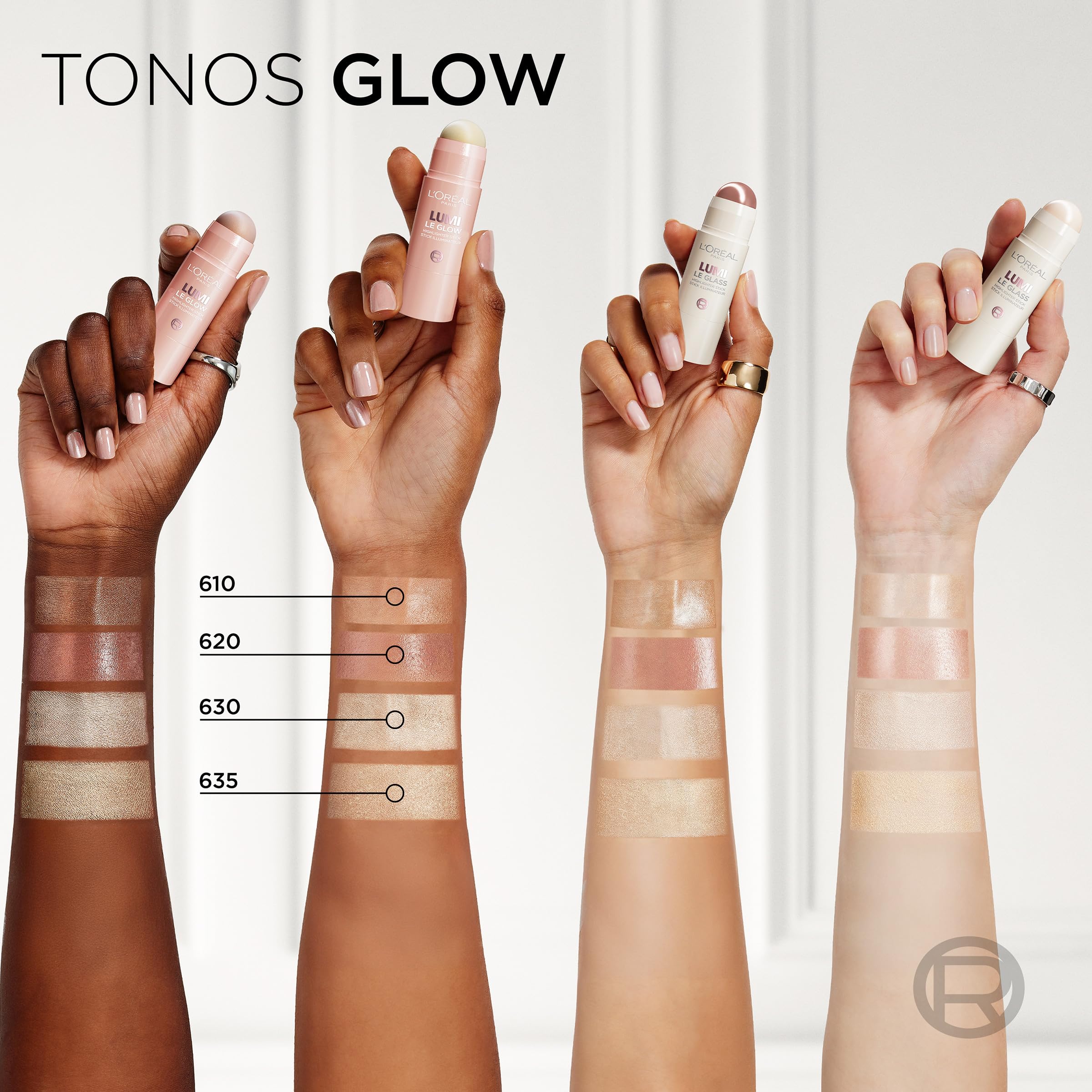 L'Oréal Paris Lumi Le Glass Stick, Highlighter-Stick für vielfältige Anwendungen, strahlendes Satin-Finish, nicht klebrig, glitzerfrei, für alle Hauttöne, Farbton: 610 Pearl Eclat 8