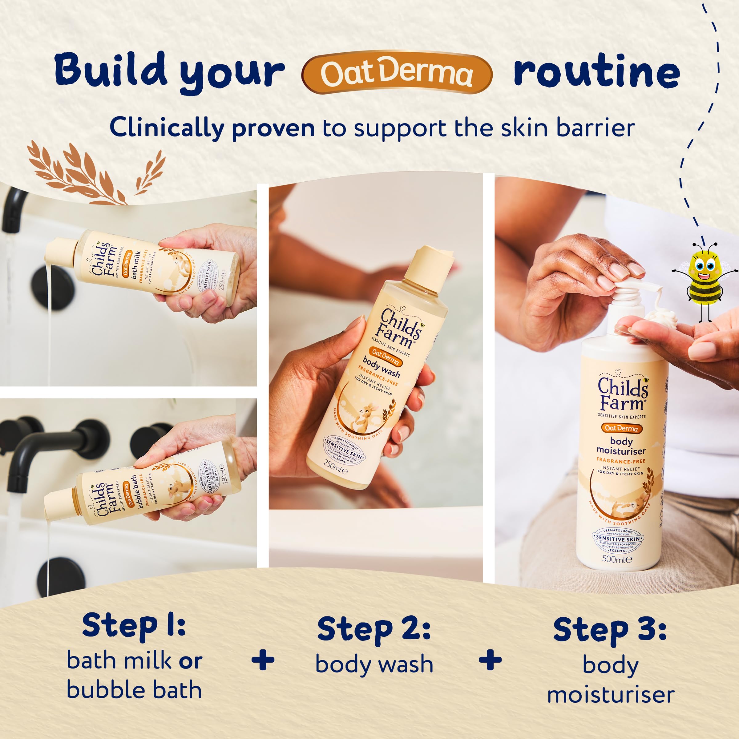 Childs Farm OatDerma Körperlotion, parfümfrei, wohltuende Feuchtigkeitspflege 6