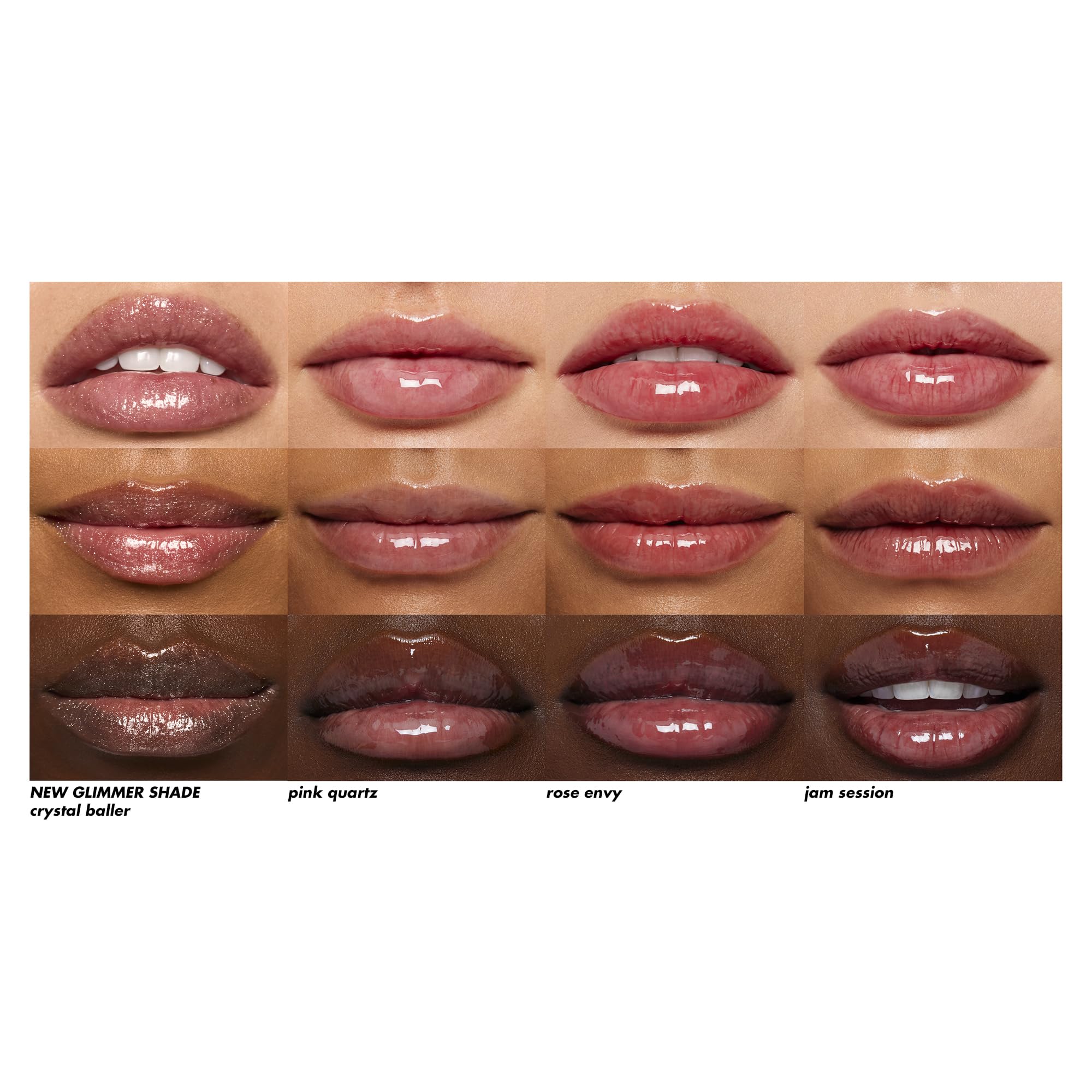 elf Glow Reviver Quad Goals Lip Oil Kit - 4 Farbtöne: Pink Quartz, Rose Env 4