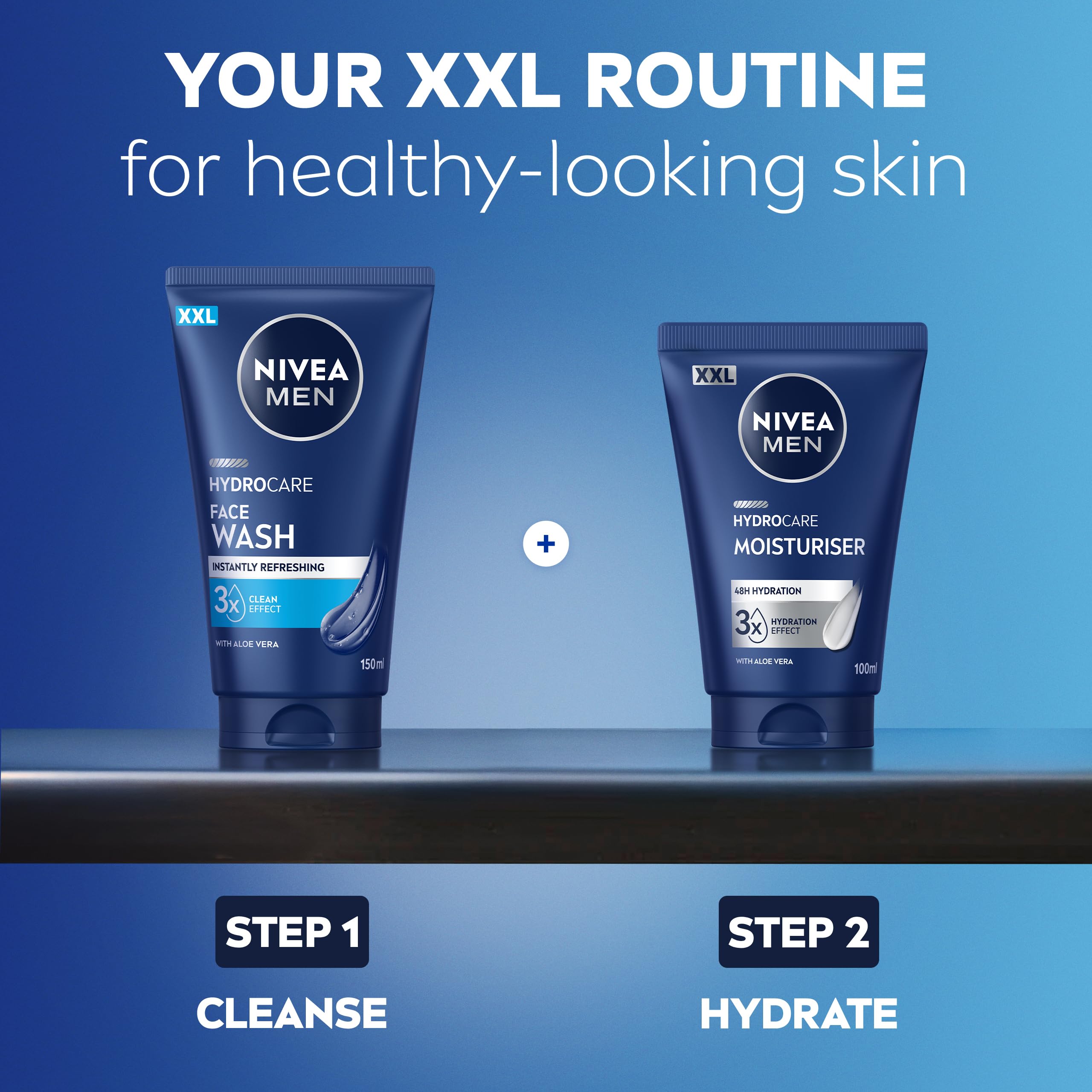 NIVEA MEN Hydrocare Facial Moisturiser XXL 100ml for Dry & Sensitive Skin 7