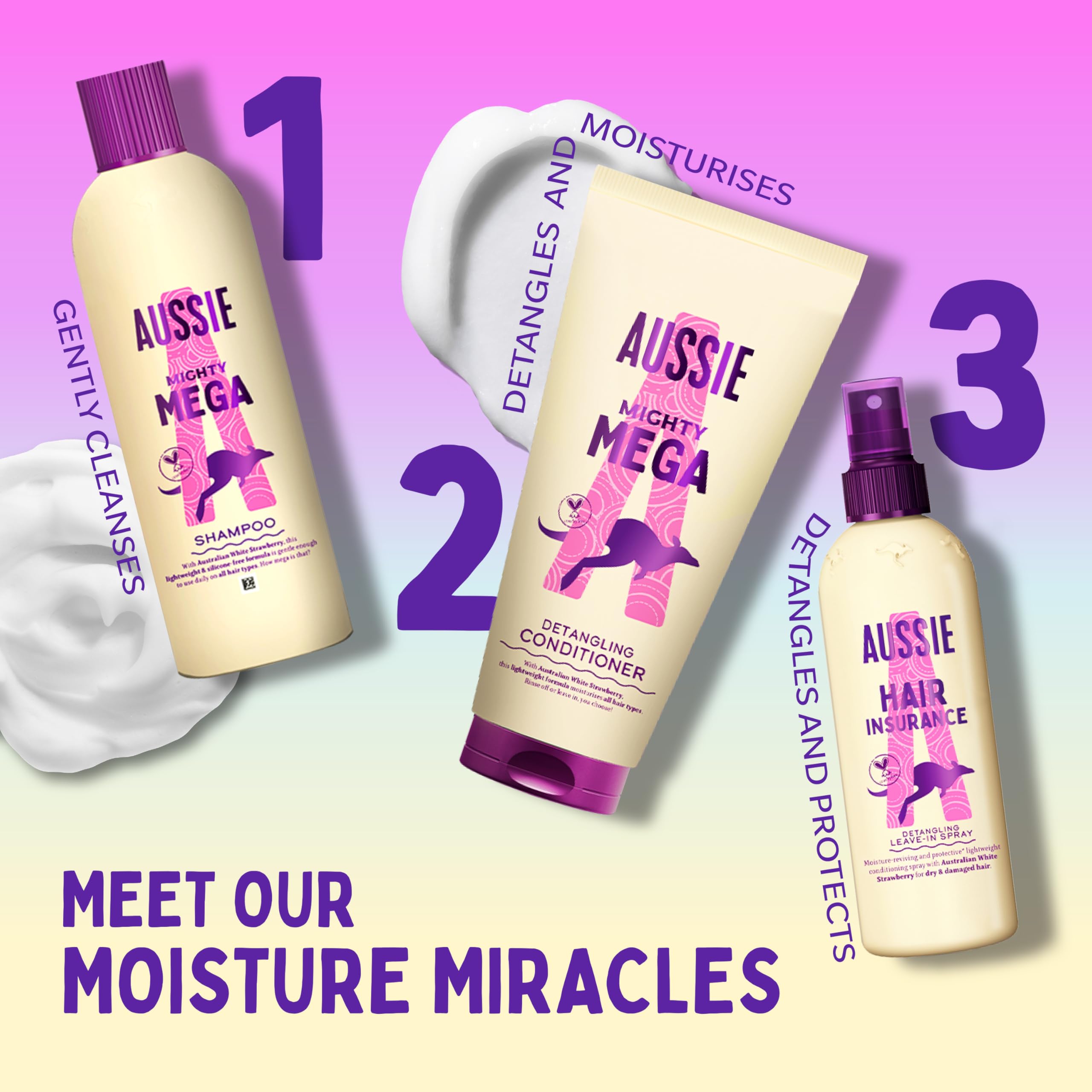Aussie Reconstructor Haarmaske 500 ml zur Revitalisierung und Feuchtigkeitsversorgung von trockenem und geschädigtem Haar. Macht es geschmeidig und weich. Angereichert mit australischem Macadamianussöl. Vegan und tierversuchsfrei. 9