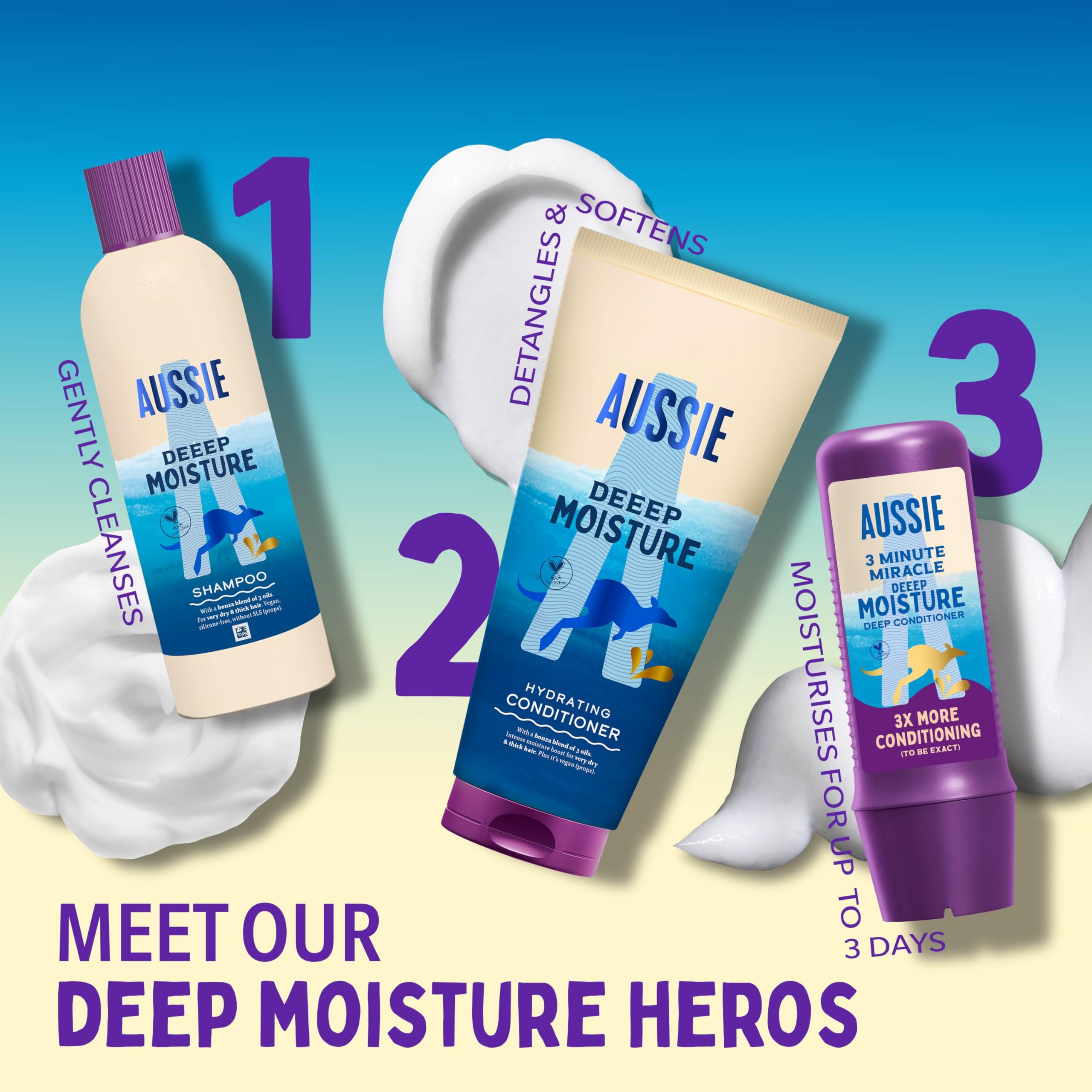 Aussie Deeep Moisture Hair Mask 500ml for Dry, Thirsty Hair with Jojoba & Coconut Oils 9