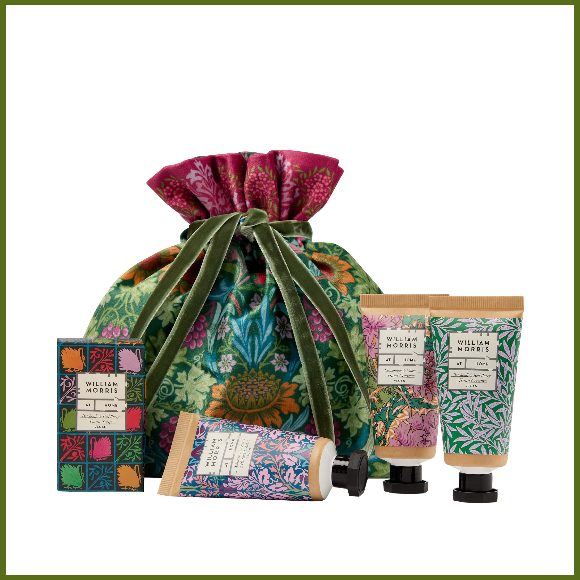 WILLIAM MORRIS AT HOME Hand Cream & Soap Gift Set with Velvet Pouch 5