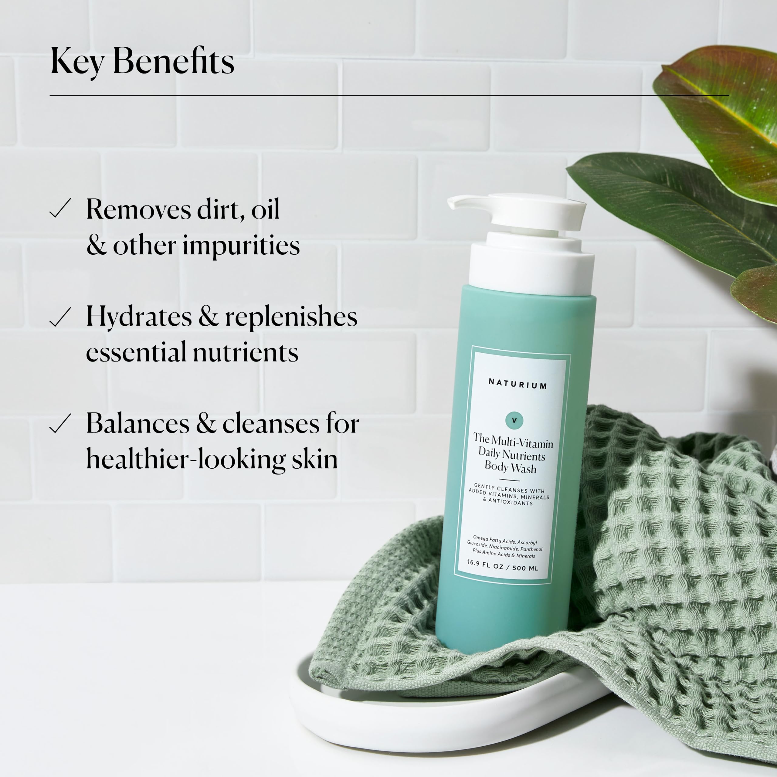 Naturium Multi-Vitamin Daily Nutrients Body Wash, Hydrating Cleanser | 16.9 FL OZ 6