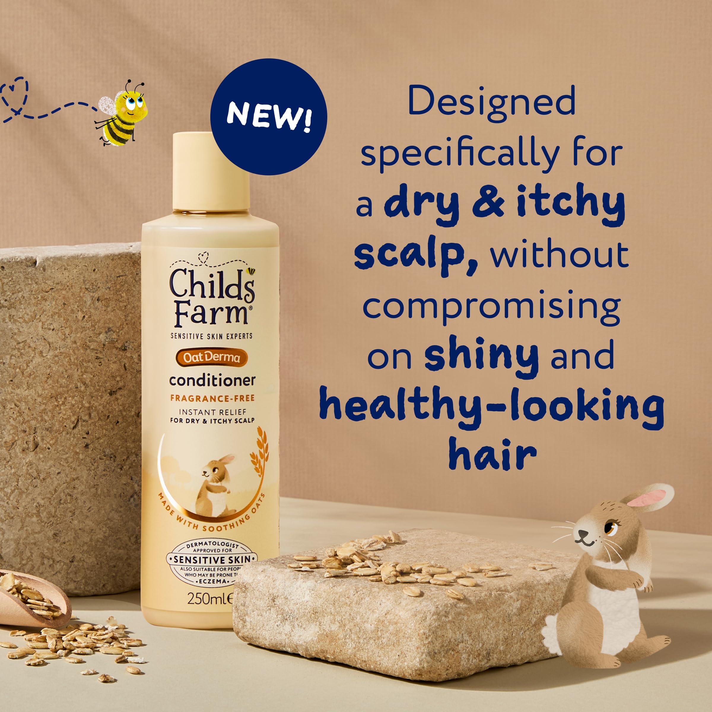 Childs Farm OatDerma Fragrance-Free Hair Conditioner for Dry & Itchy Scalps (0+ Months) 2