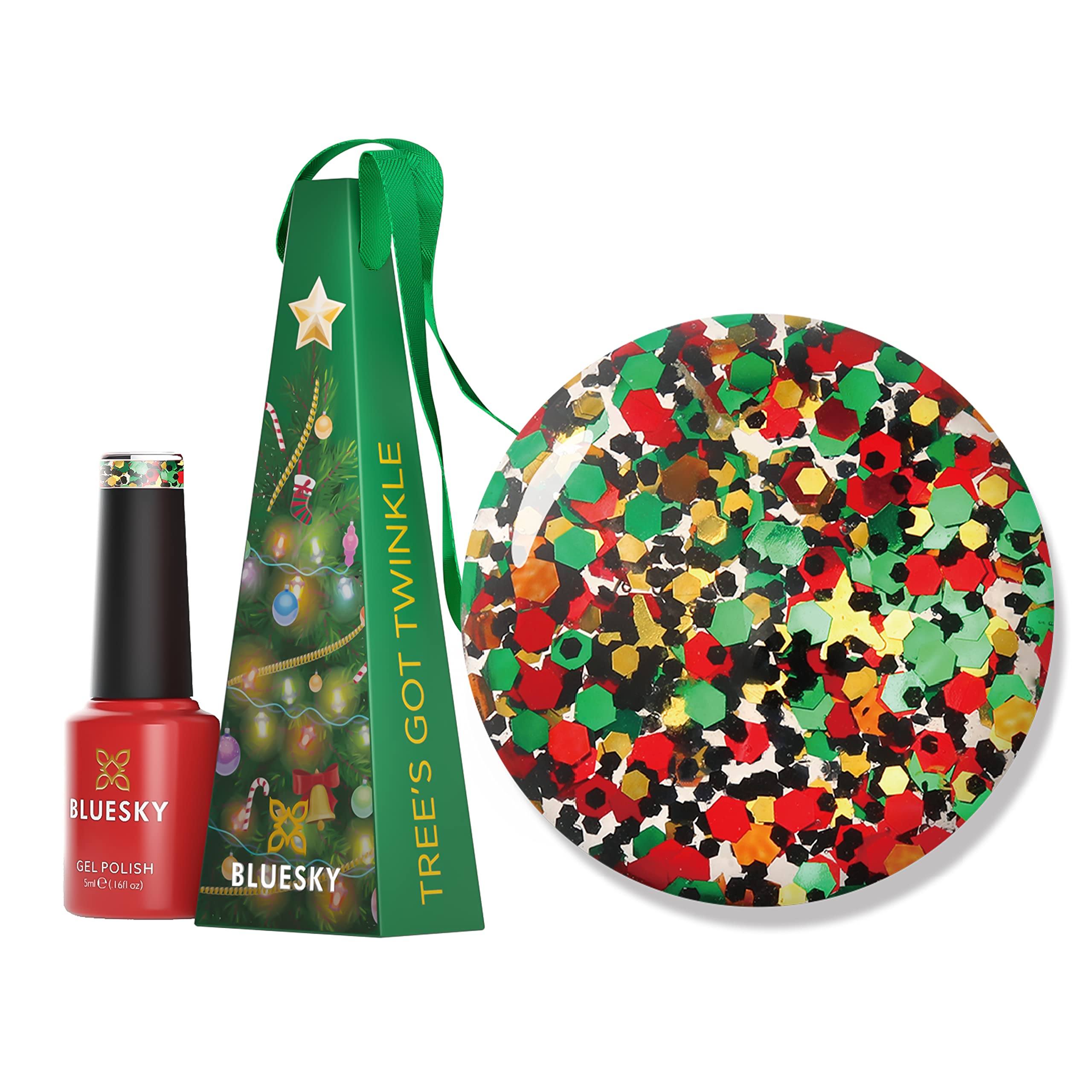 Bluesky Christmas Exclusive Gel Nail Polish Bauble 5ml - Tree's Got Twinkle