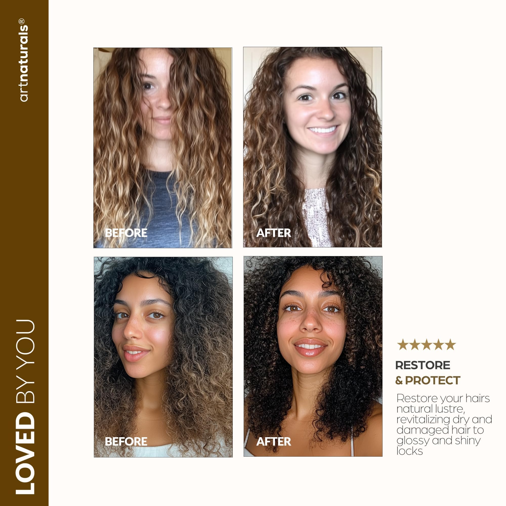 Artnaturals Argan Oil Hair Mask Conditioner and Satin Bonnet Set (8 Oz/226g) 7