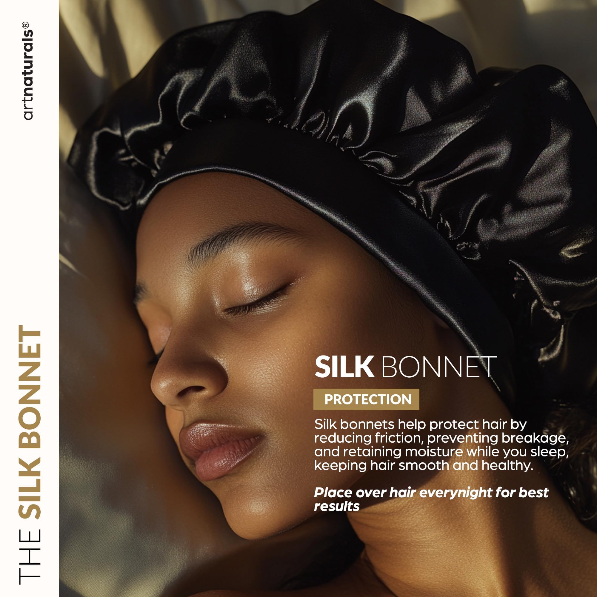 Artnaturals Argan Oil Hair Mask Conditioner and Satin Bonnet Set (8 Oz/226g) 4