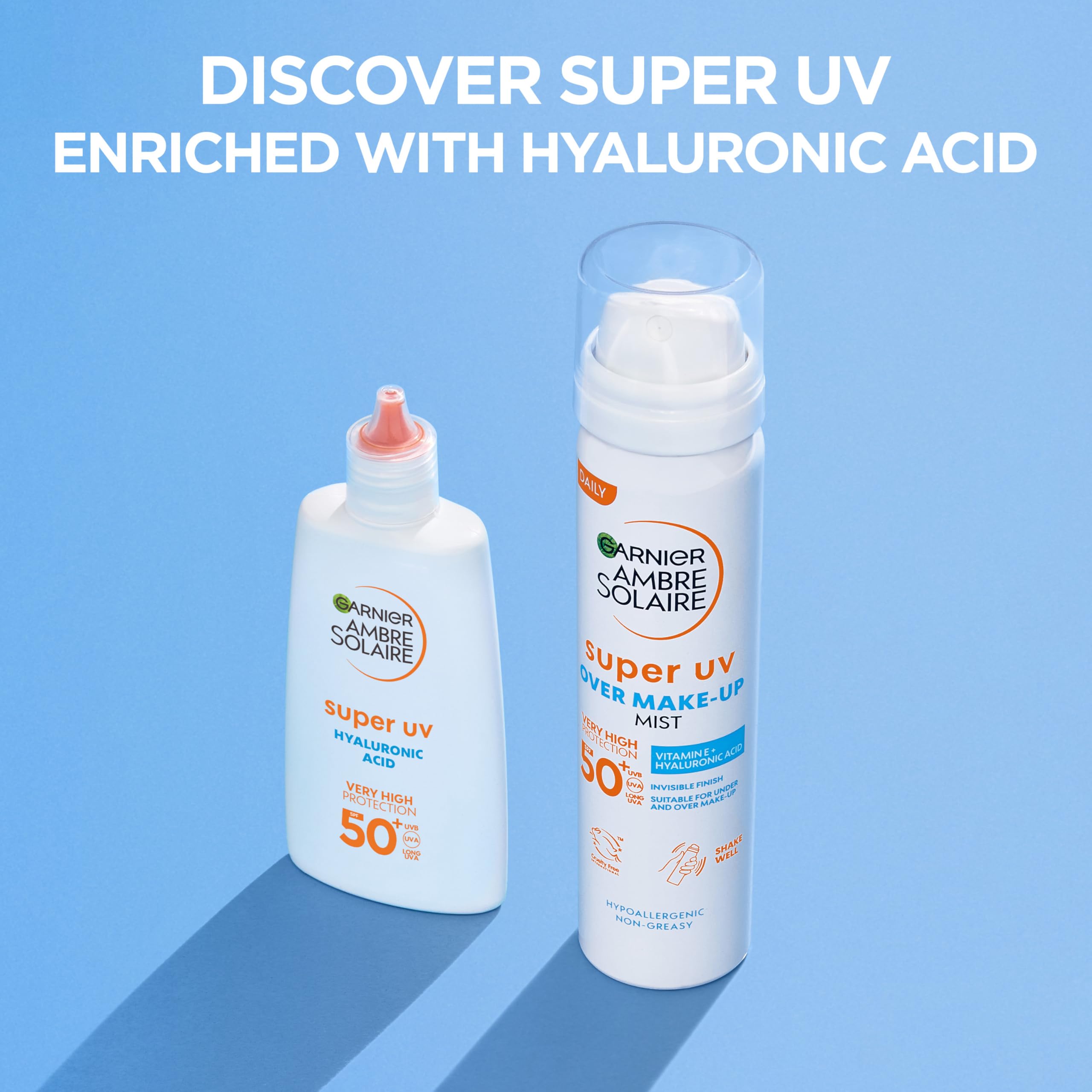 Garnier Ambre Solaire Over Makeup Super UV Protection Mist SPF50+ with Hyaluronic Acid & Vitamin E, 75ml 6