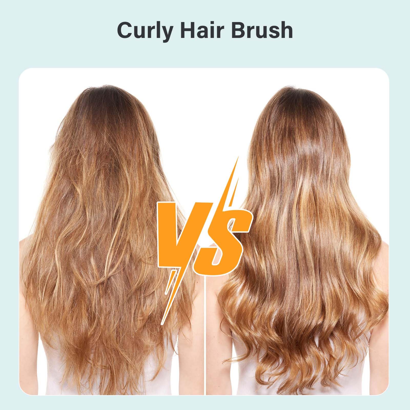 Brencco Curly Hair Brush for Detangling, Combing, and Curl Definition with Cleaning Claw 5