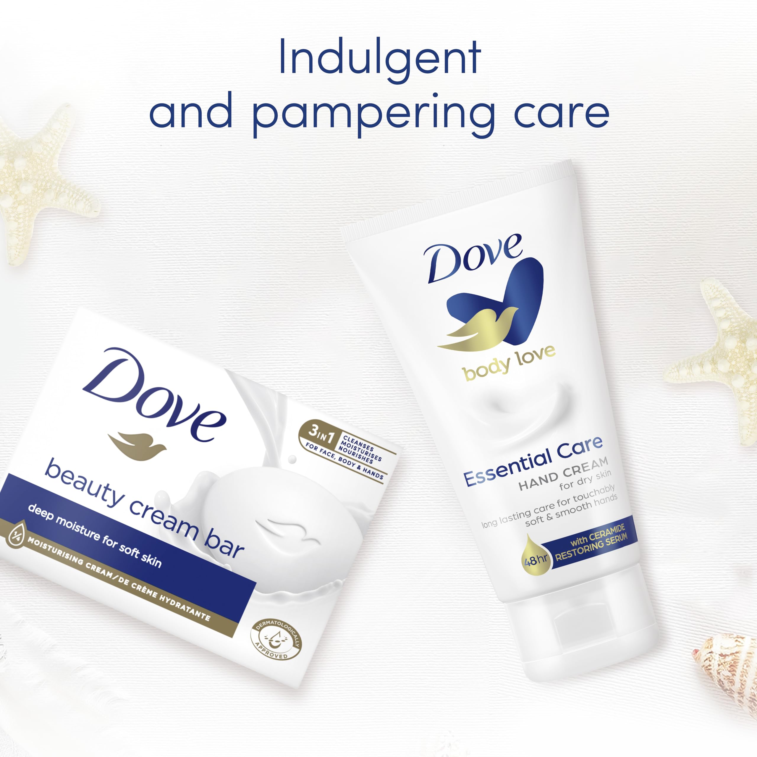 Dove Nourish On-the-Go Essentials Gift Set with Beauty Bar and Hand Cream 4