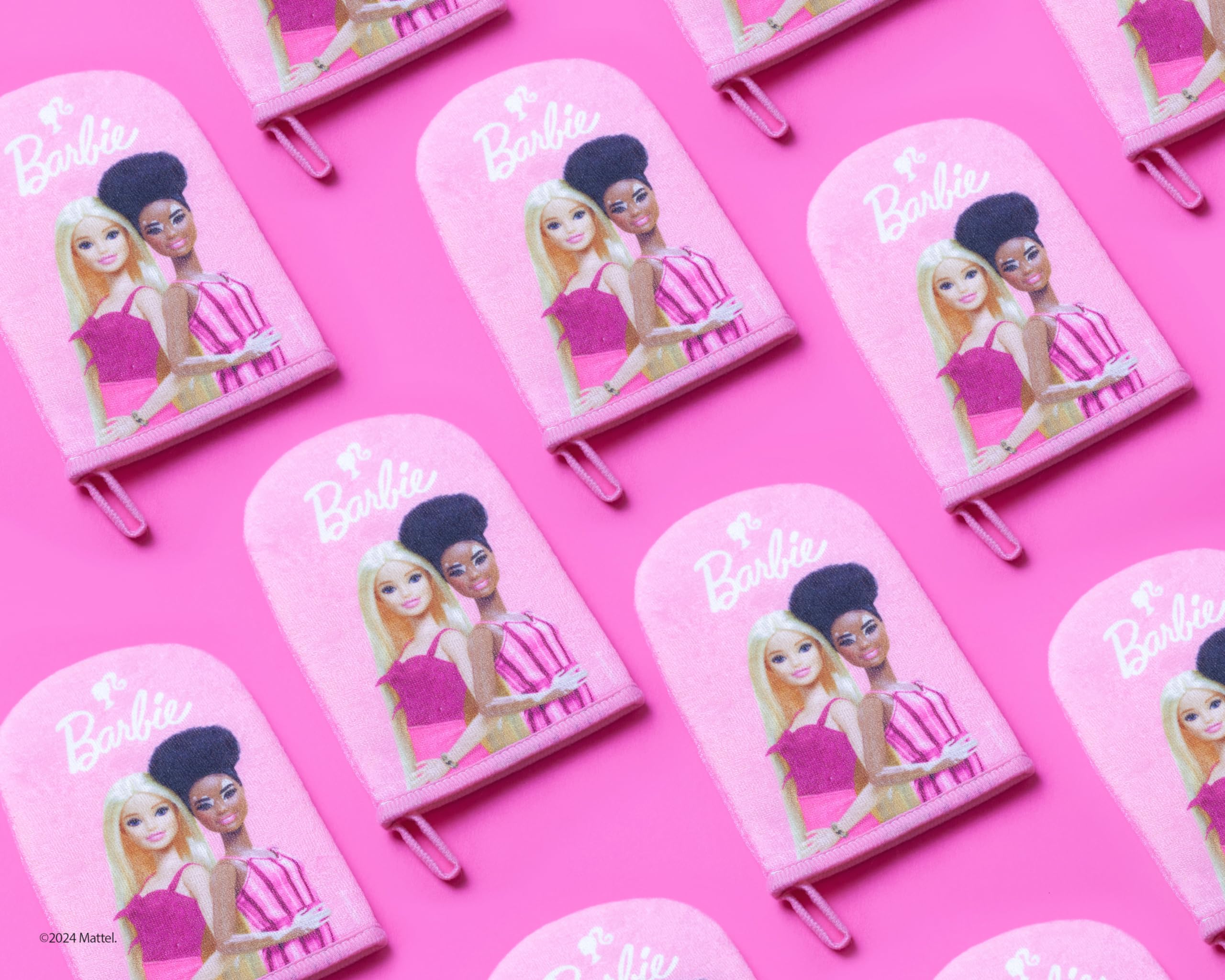 Official Barbie Children's Bath Wash Mitt - Soft Flannel Alternative Sponge 5